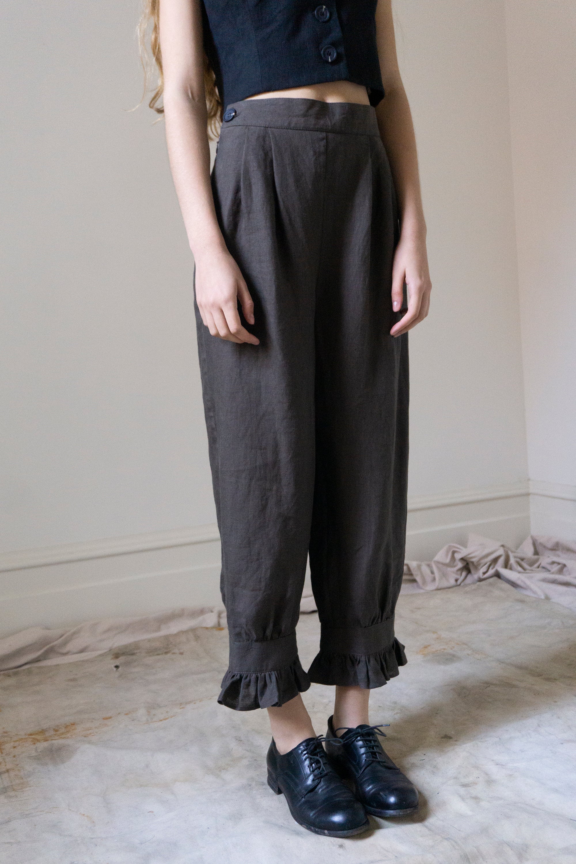 Ceres Linen Bloomers - Brown