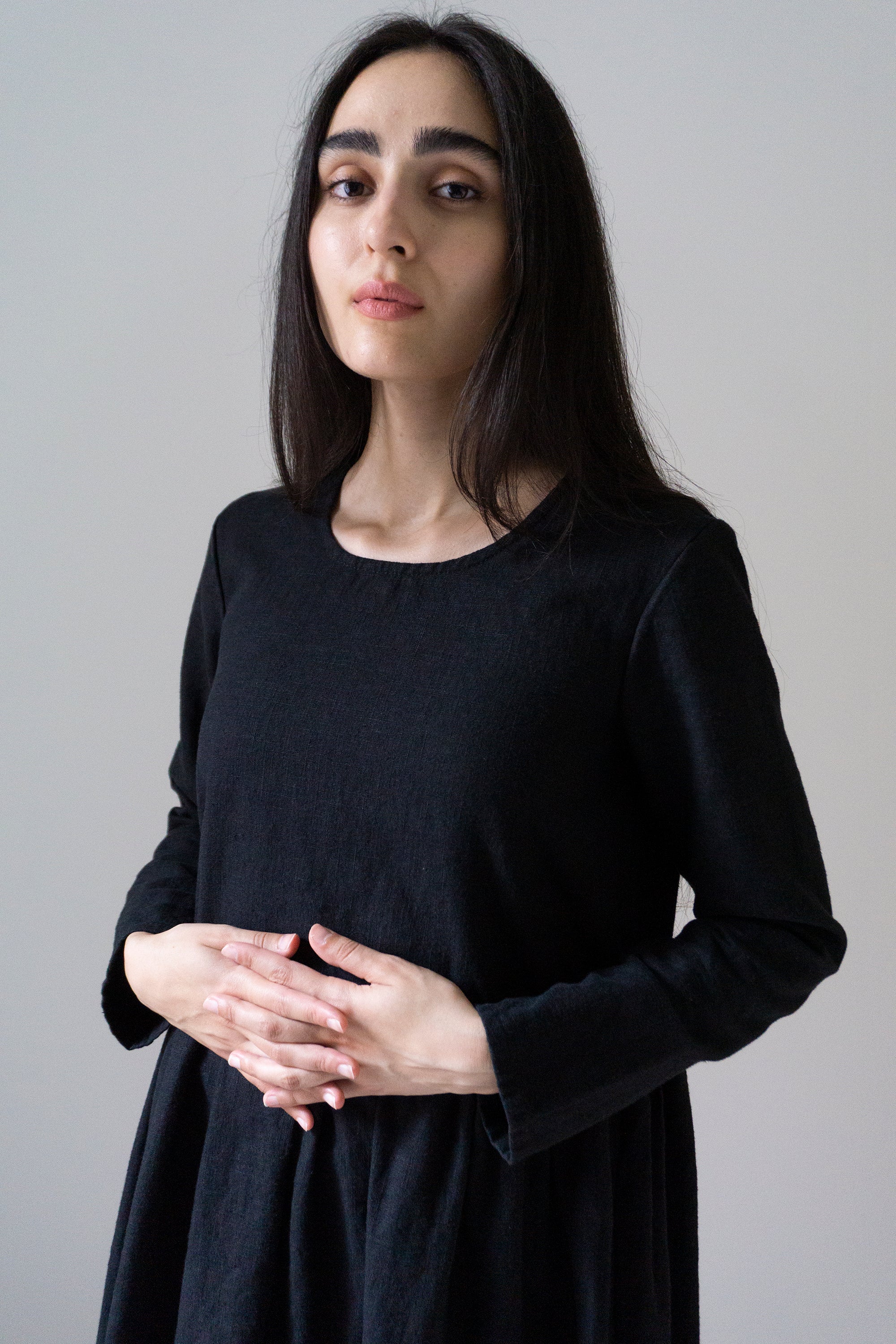 Alys Linen Dress - Black