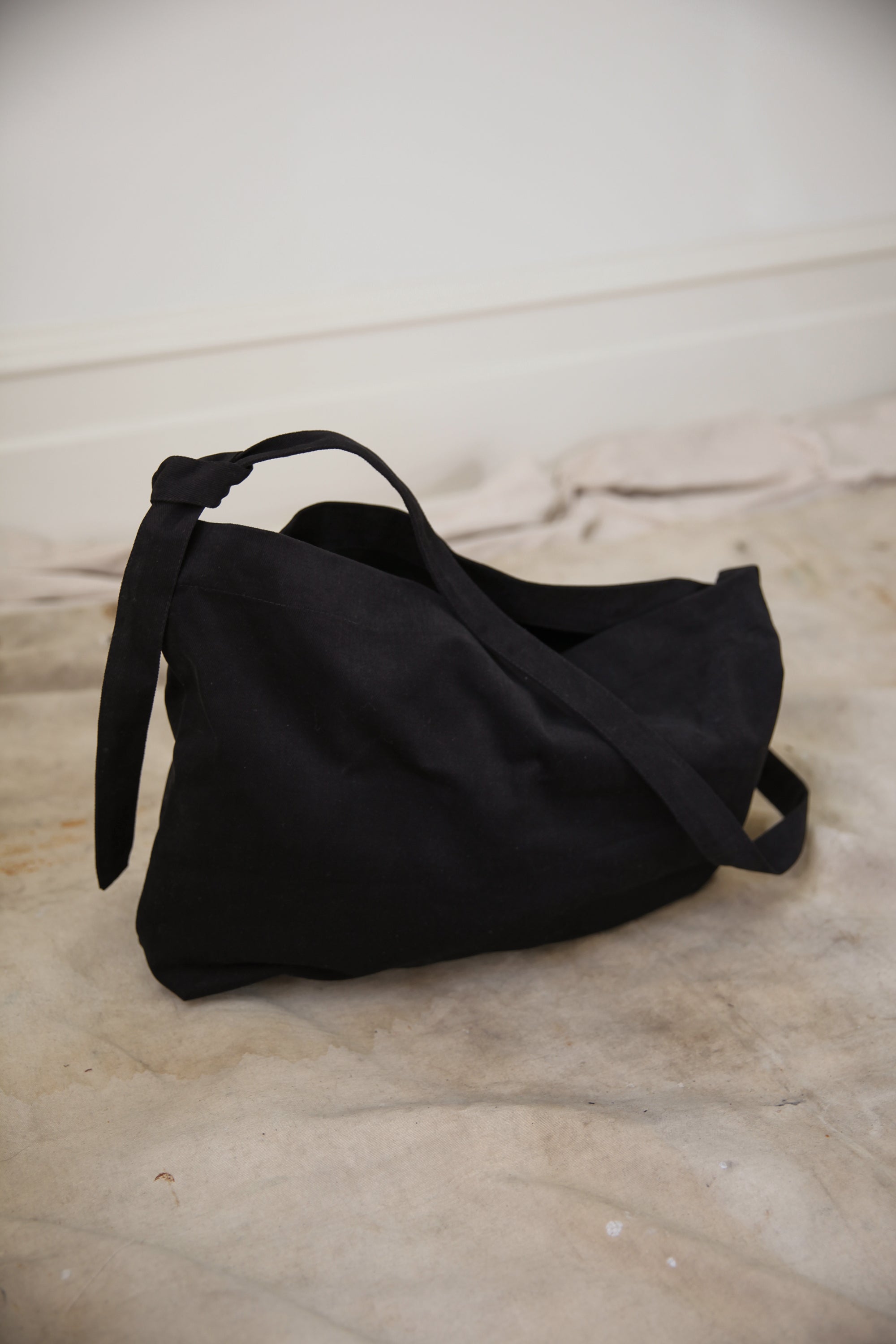 Brushed Cotton Canvas Shoulder Bag