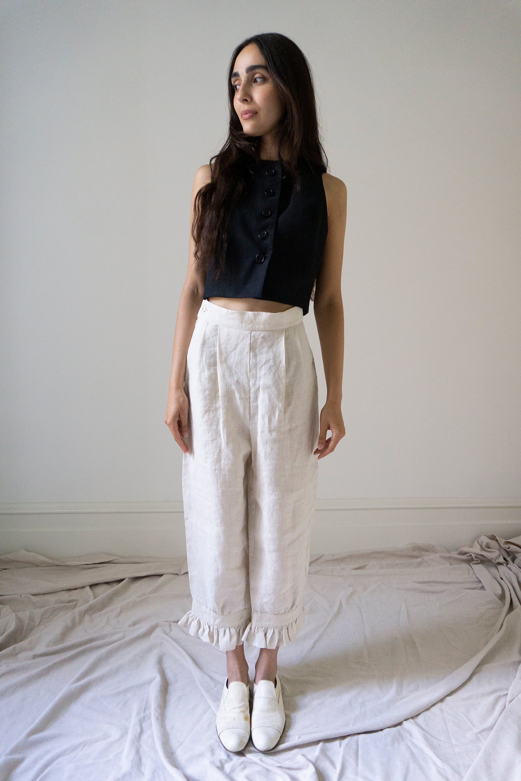 Ceres Linen Bloomers - Salt