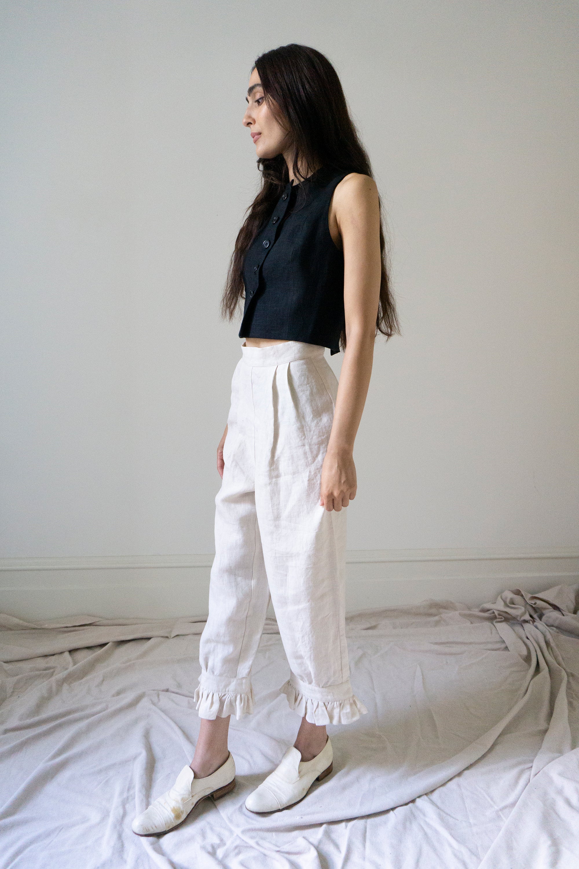 Ceres Linen Bloomers - Salt