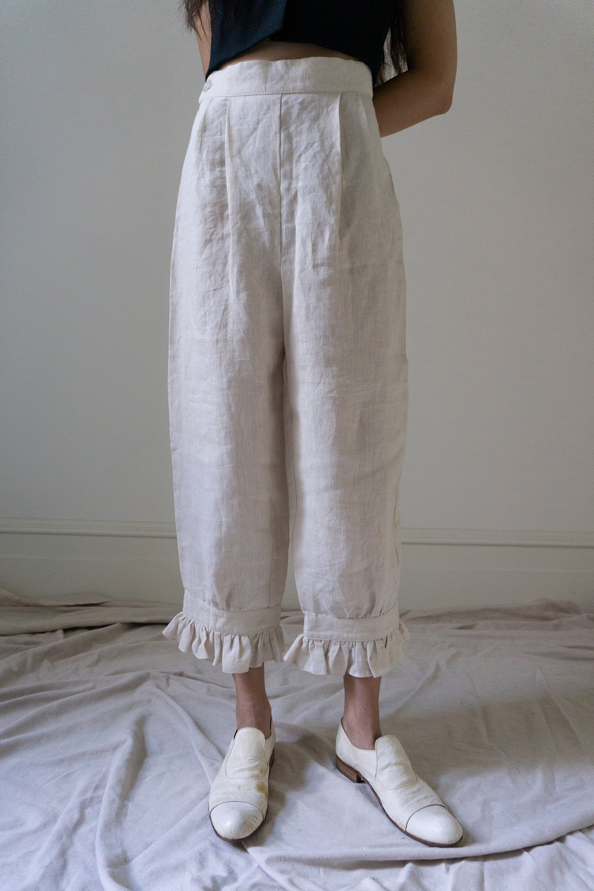 Ceres Linen Bloomers - Salt
