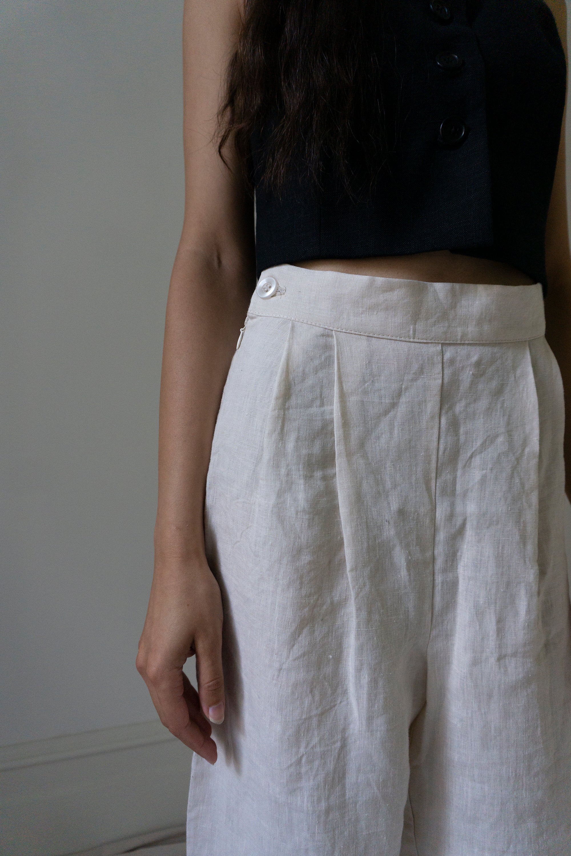 Ceres Linen Bloomers - Salt