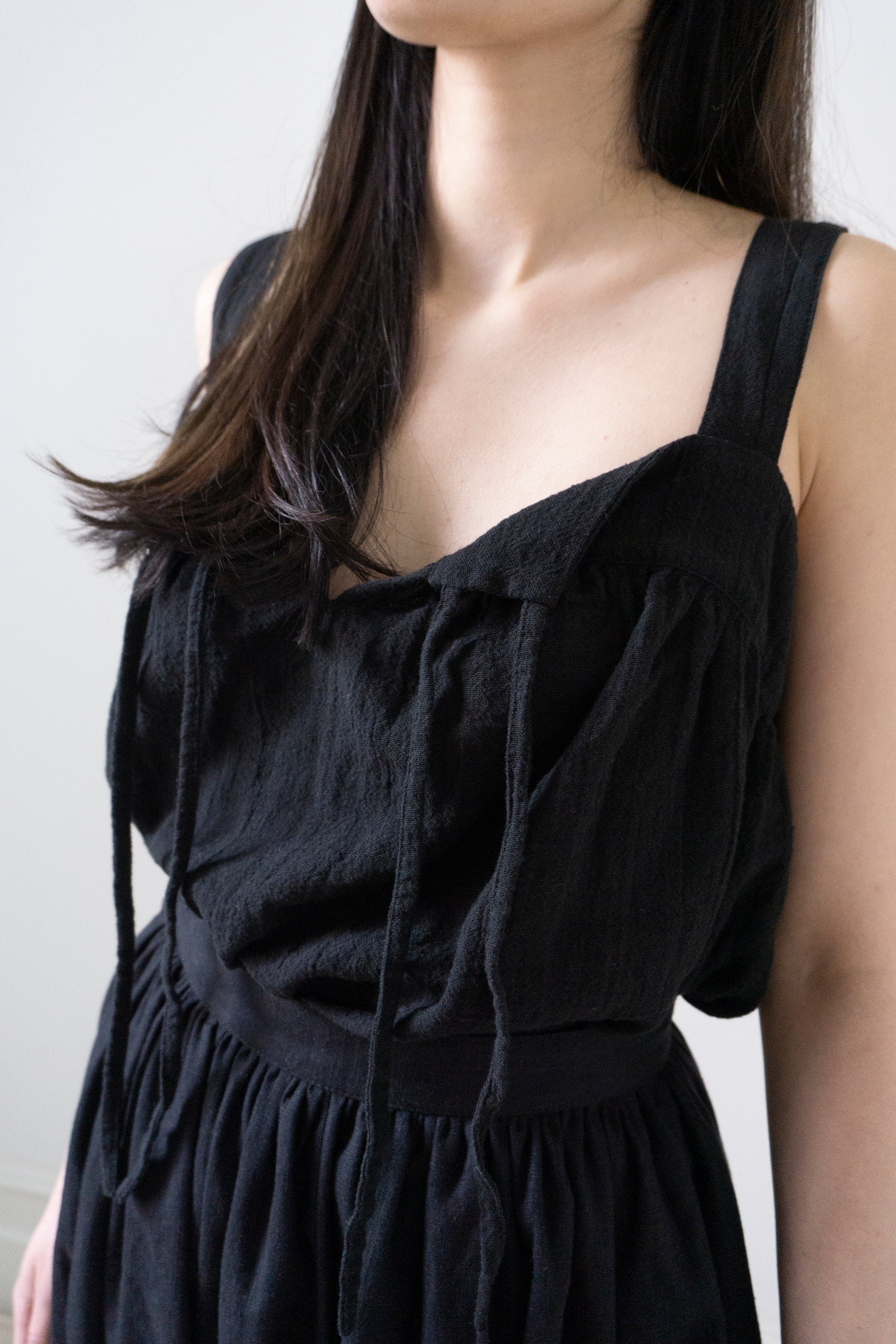 Claude Linen Top - Black (SIZE L)