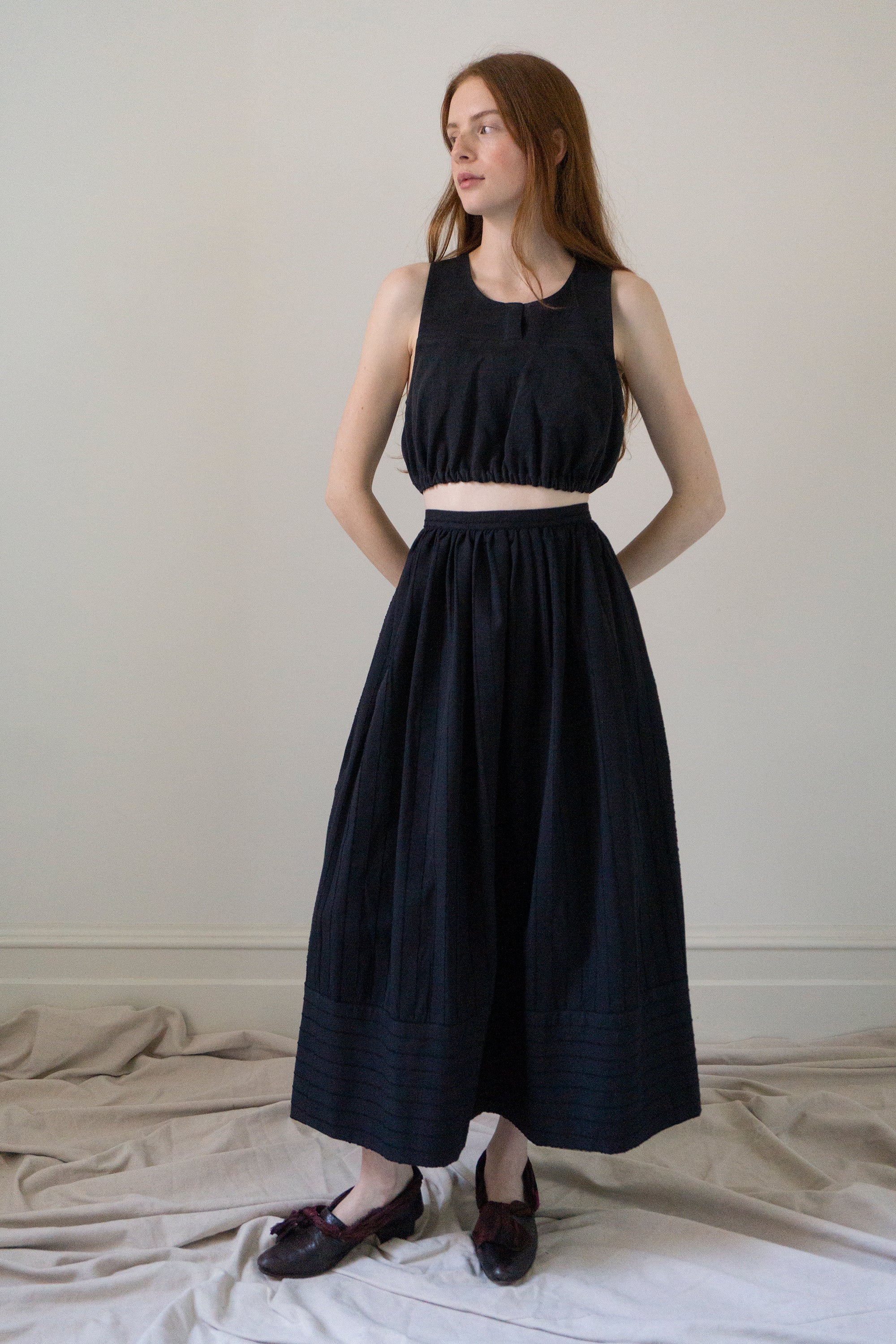 Danica Skirt- Black Stripe
