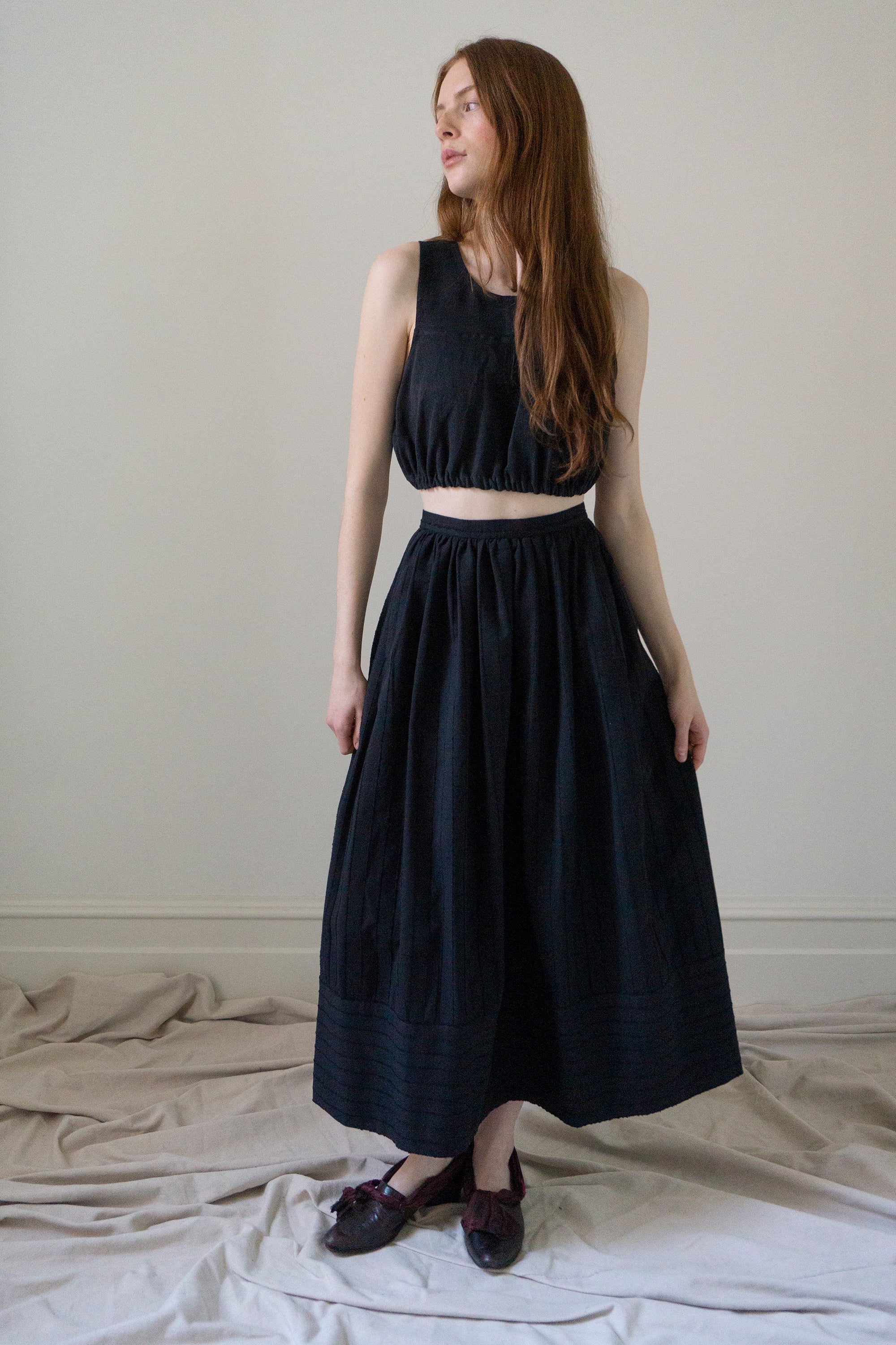 Leonie Linen Top - Black