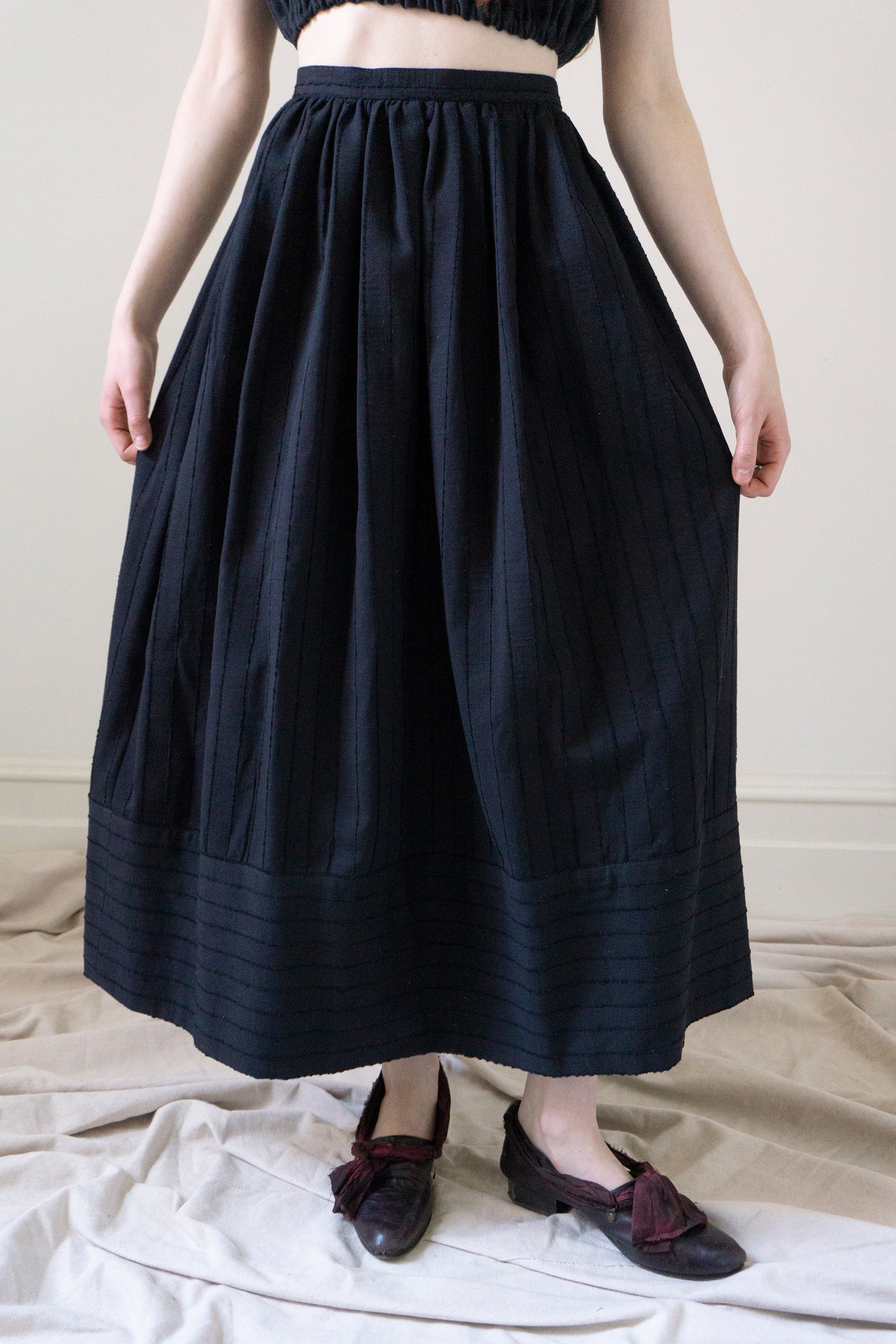 Danica Skirt- Black Stripe