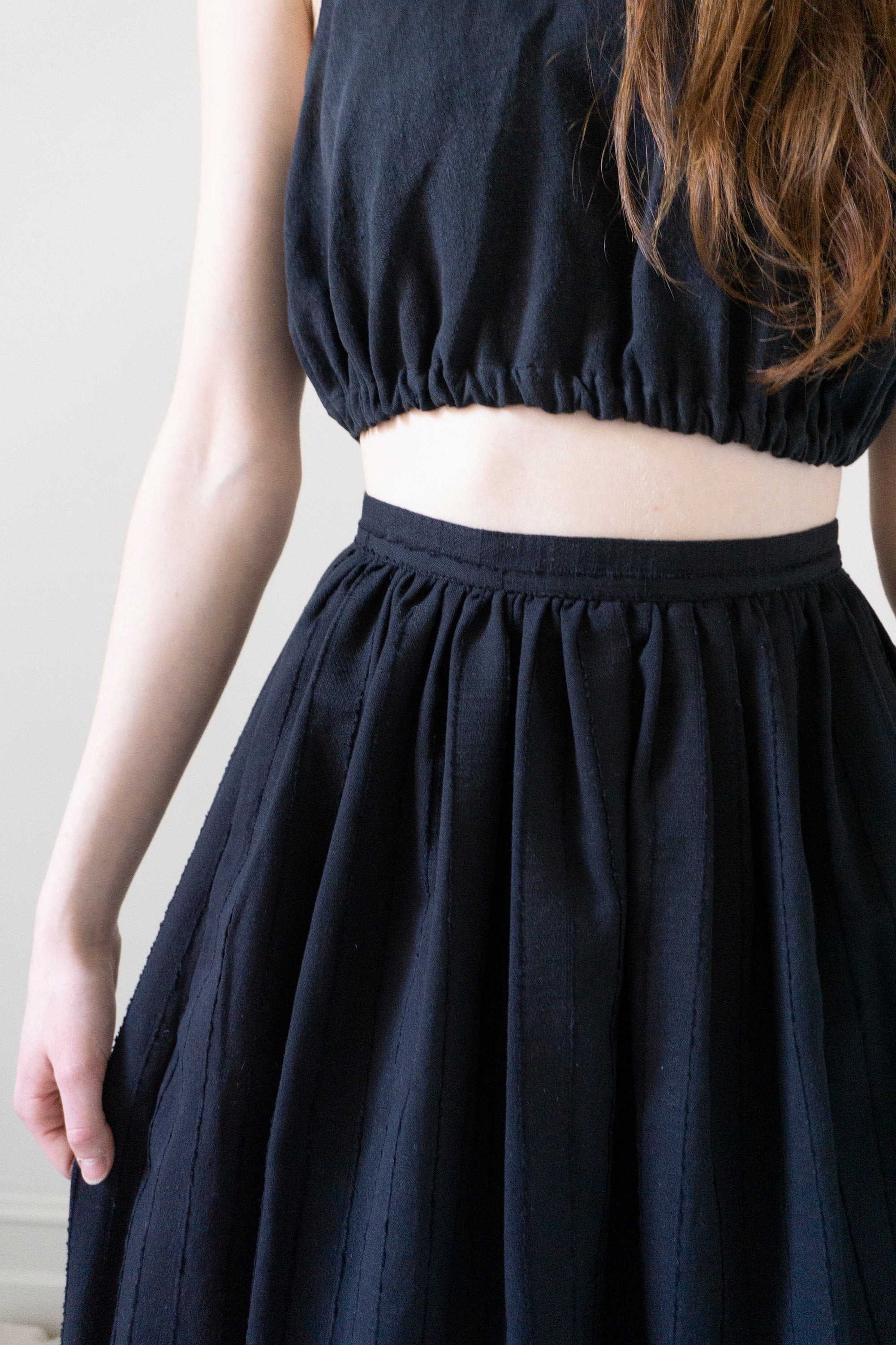 Danica Skirt- Black Stripe