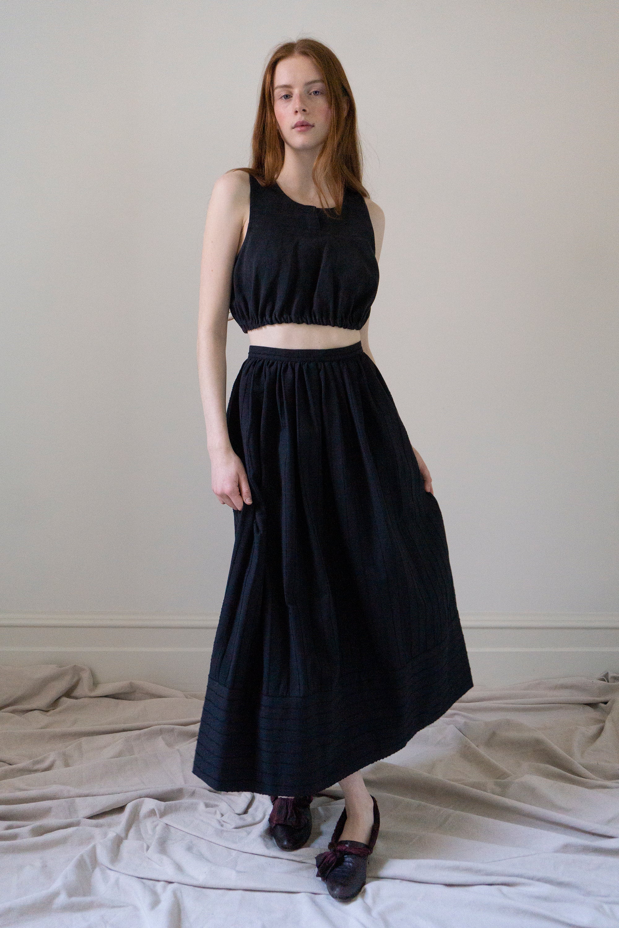 Leonie Linen Top - Black