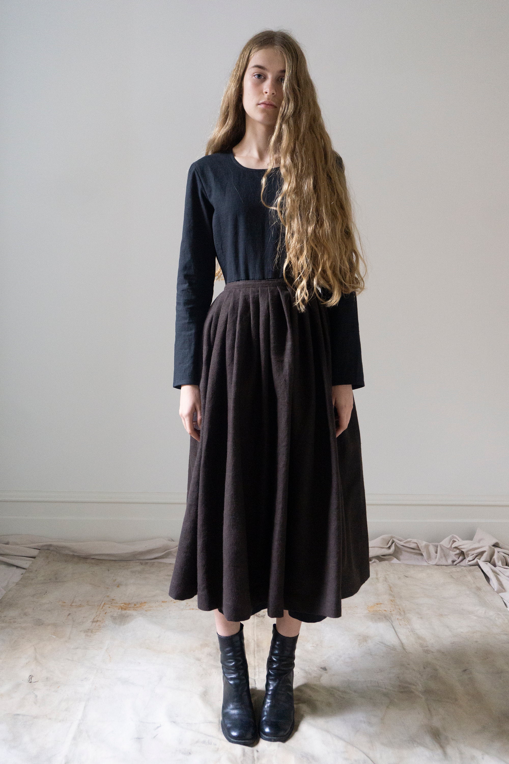 Elleri Apron Skirt - Clove
