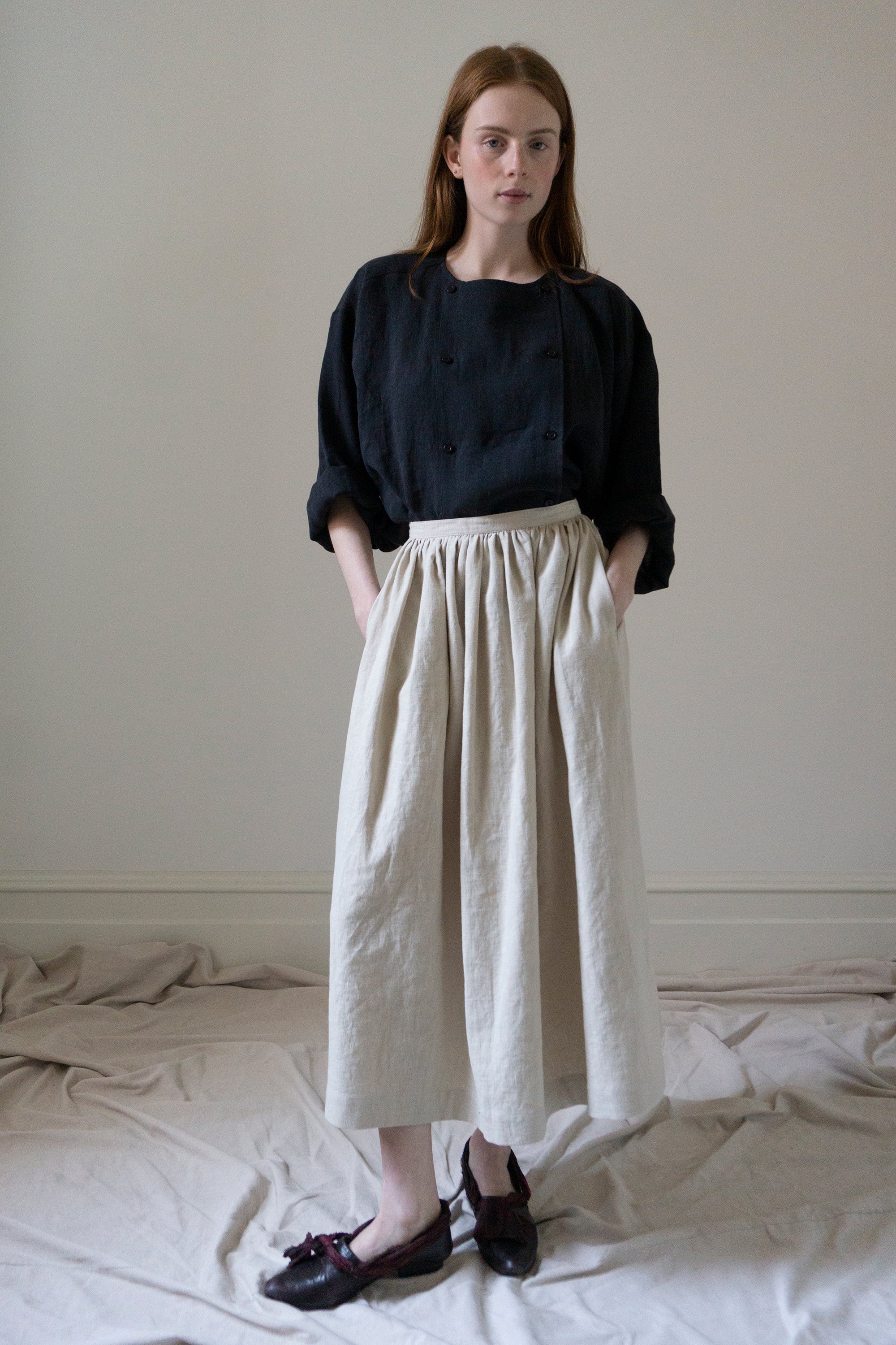 Emil Linen Shirt- Black