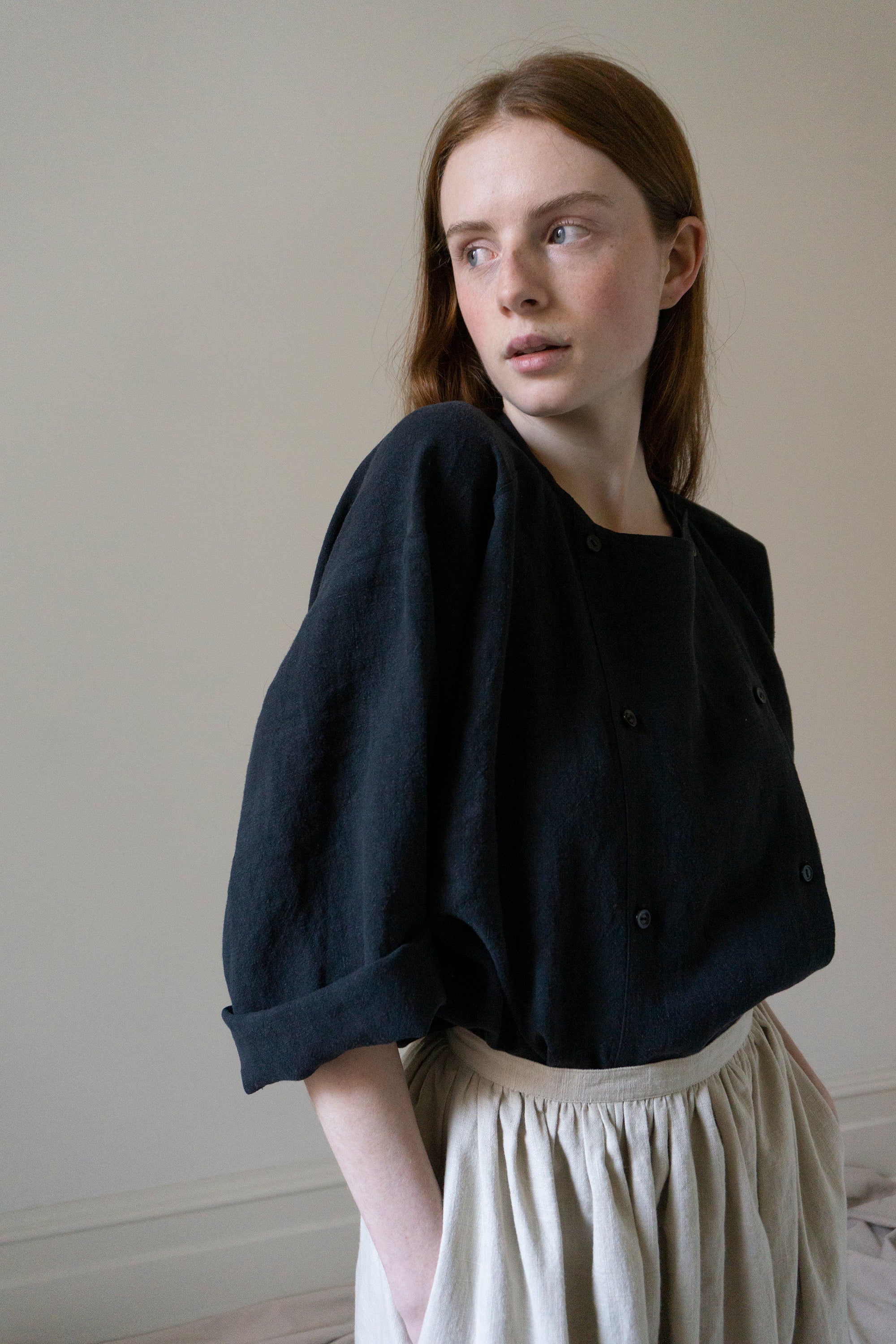 Emil Linen Shirt- Black