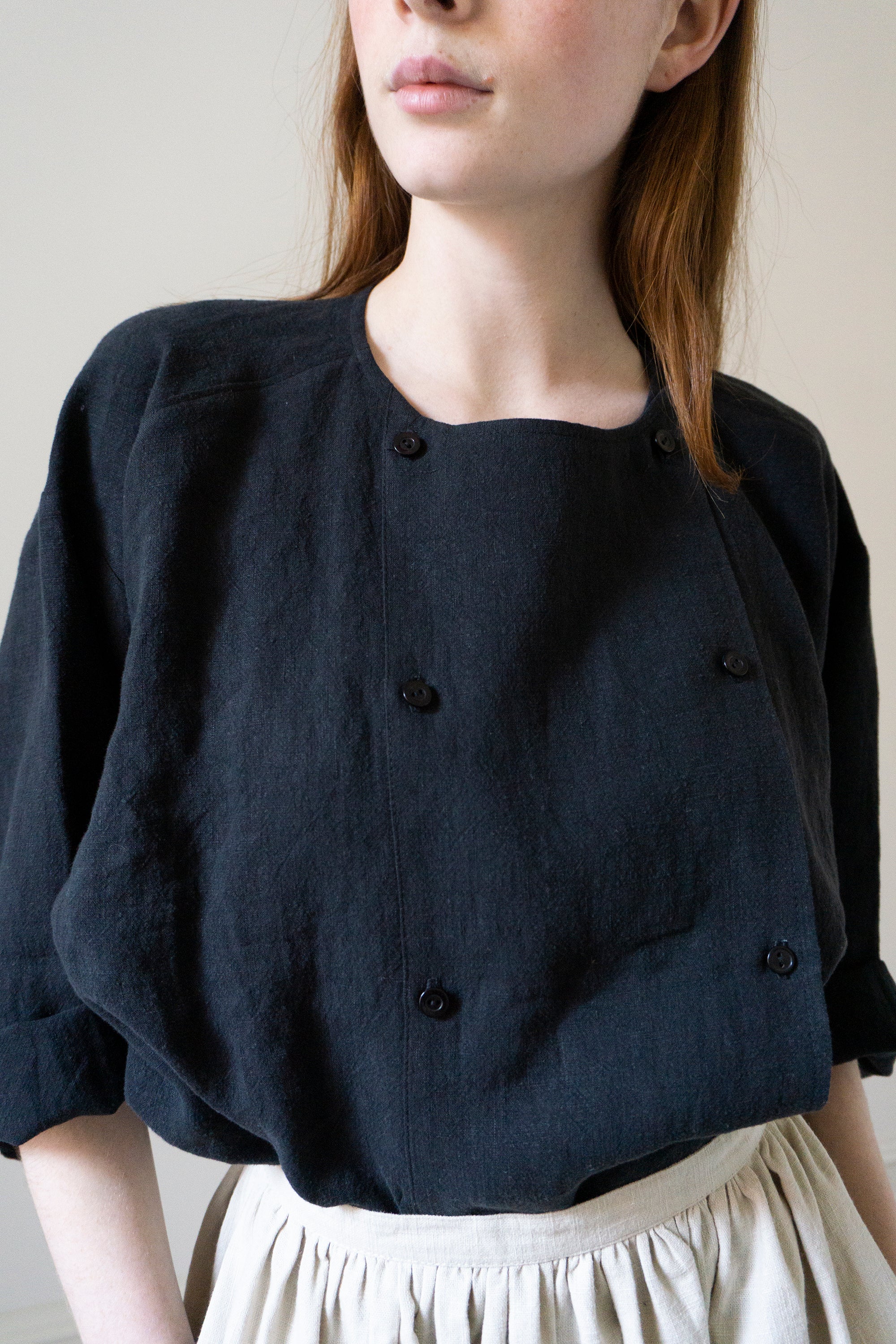 Emil Linen Shirt- Black