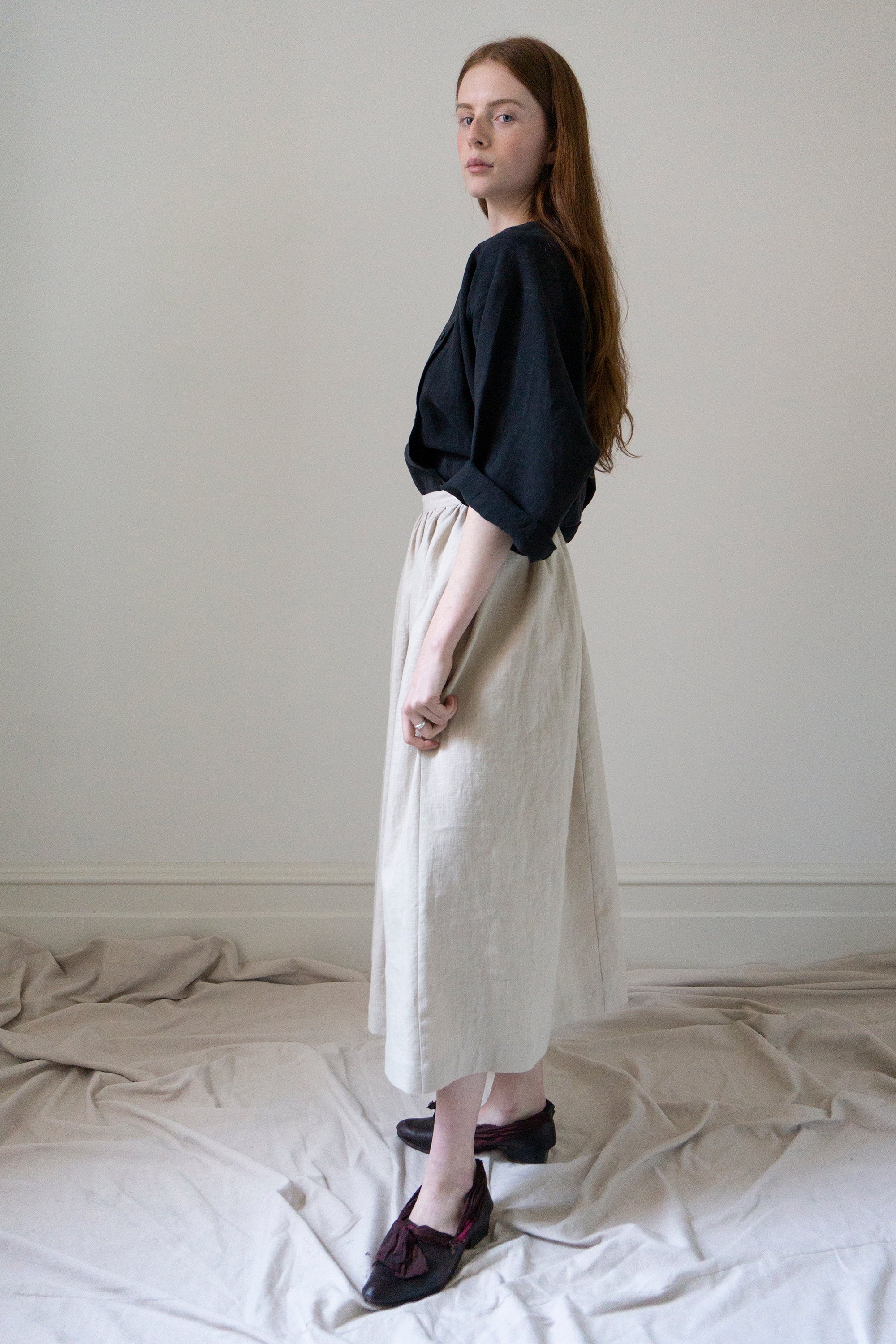 Emil Linen Shirt- Black