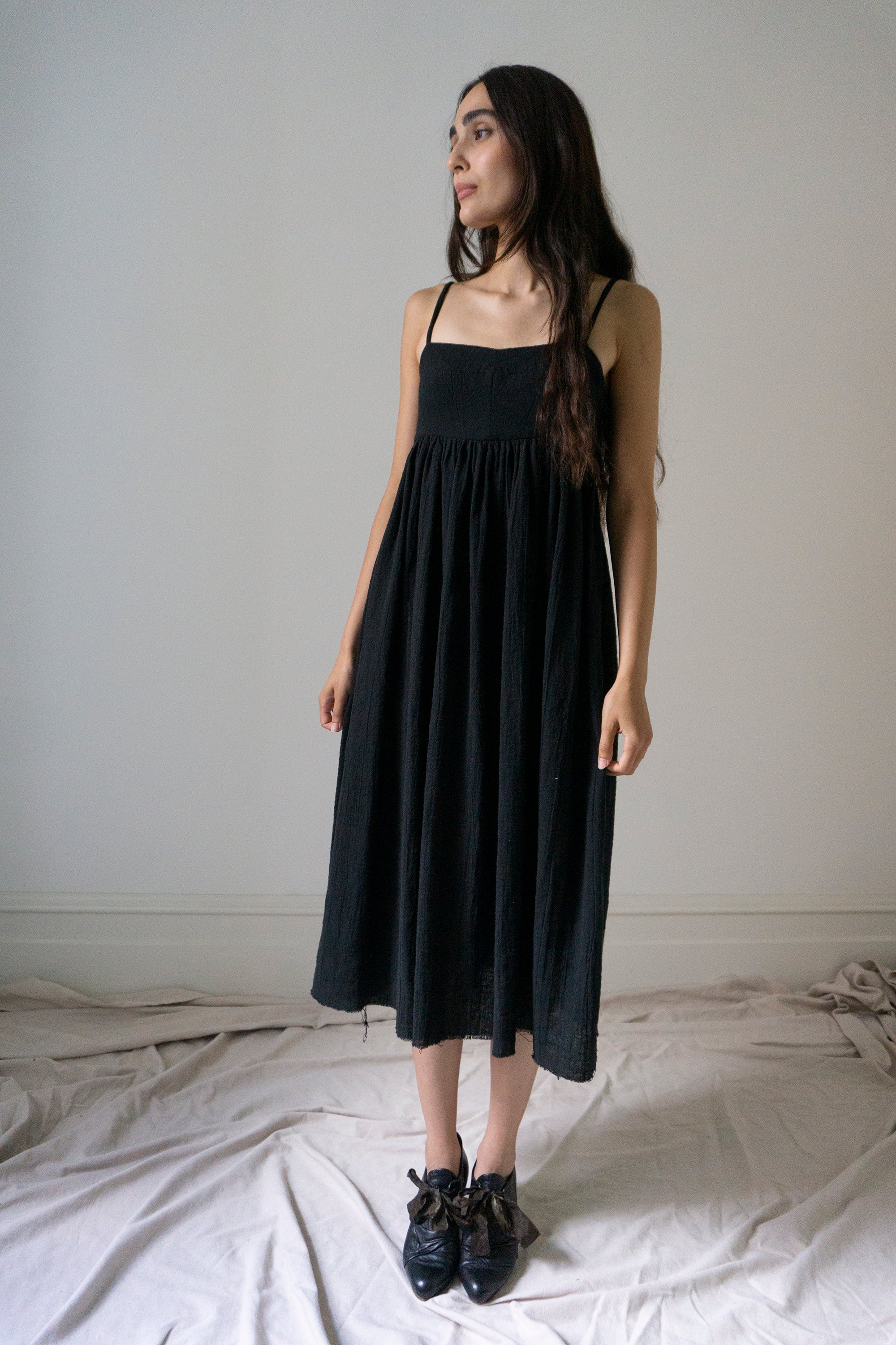 Esme Linen Dress - Black