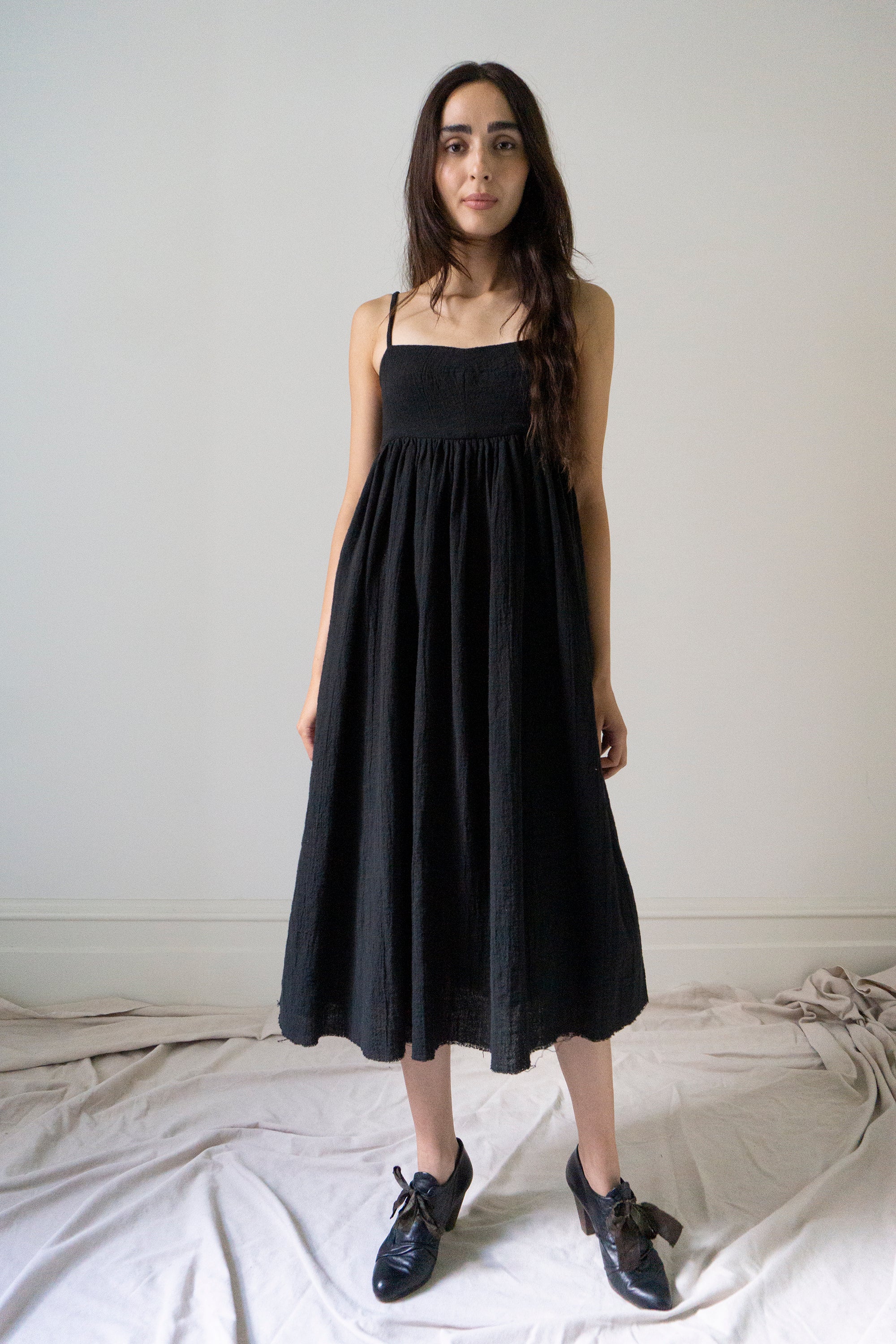 Esme Linen Dress - Black