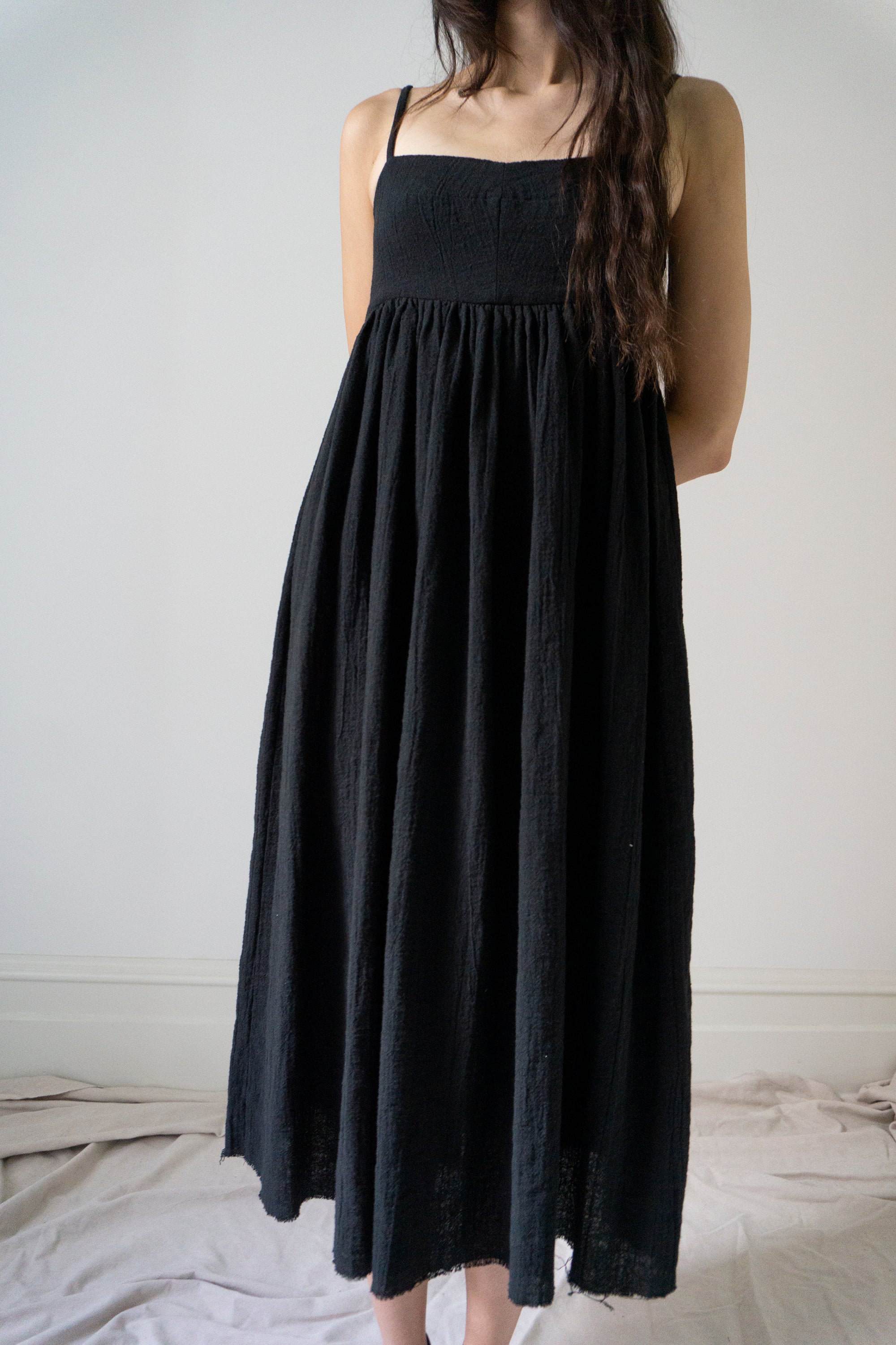 Esme Linen Dress - Black