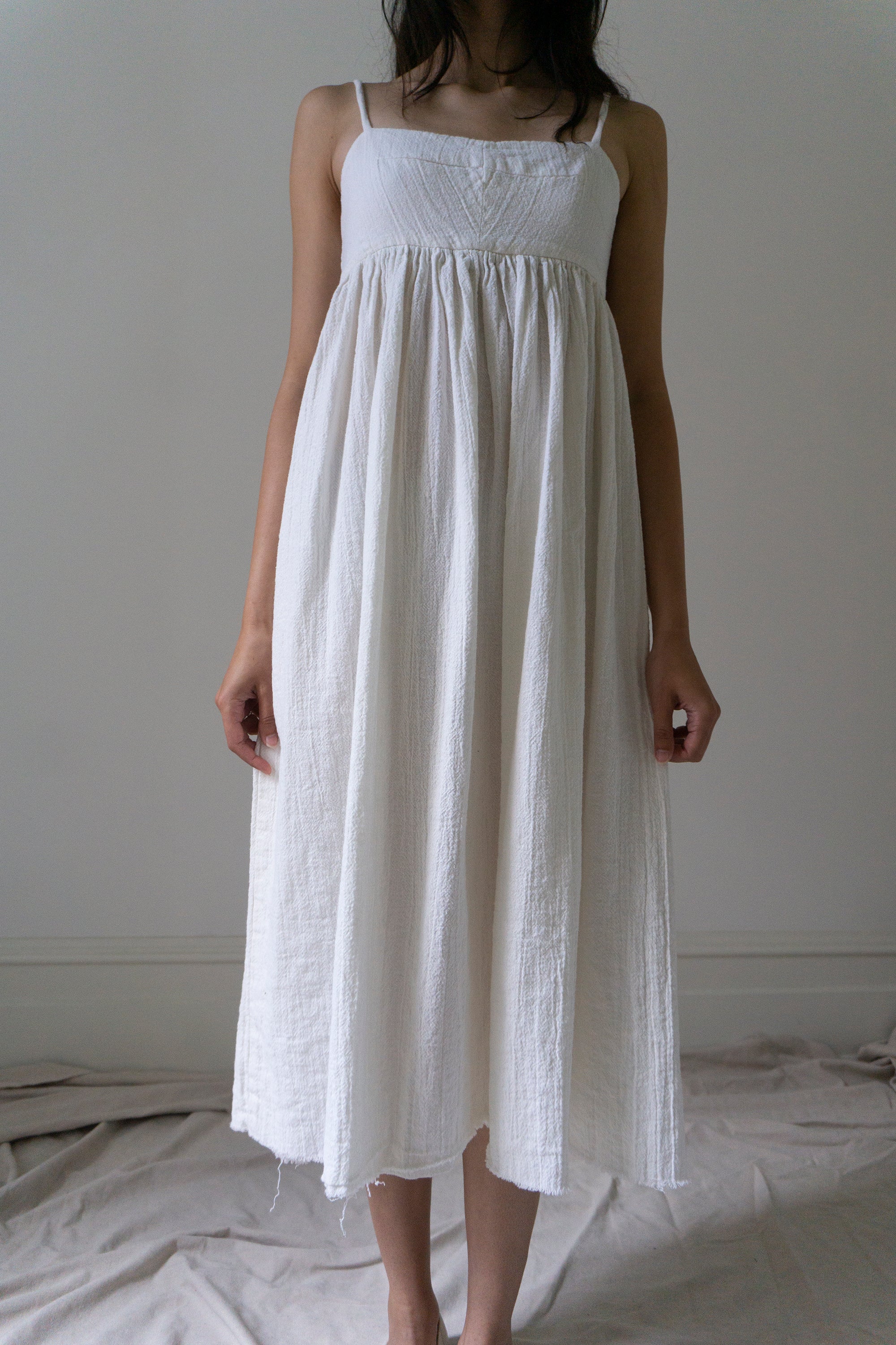 Esme Linen Dress - White