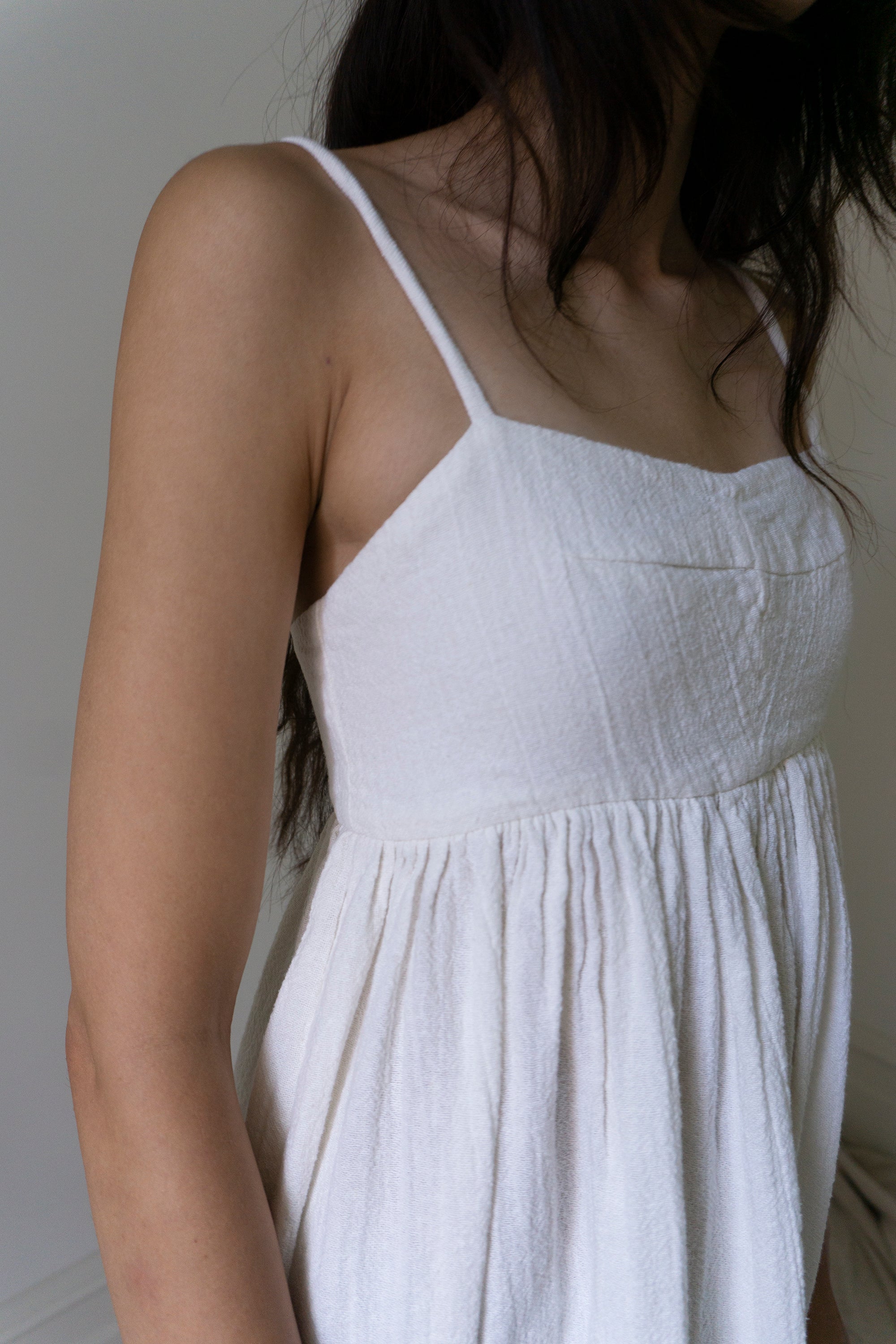 Esme Linen Dress - White