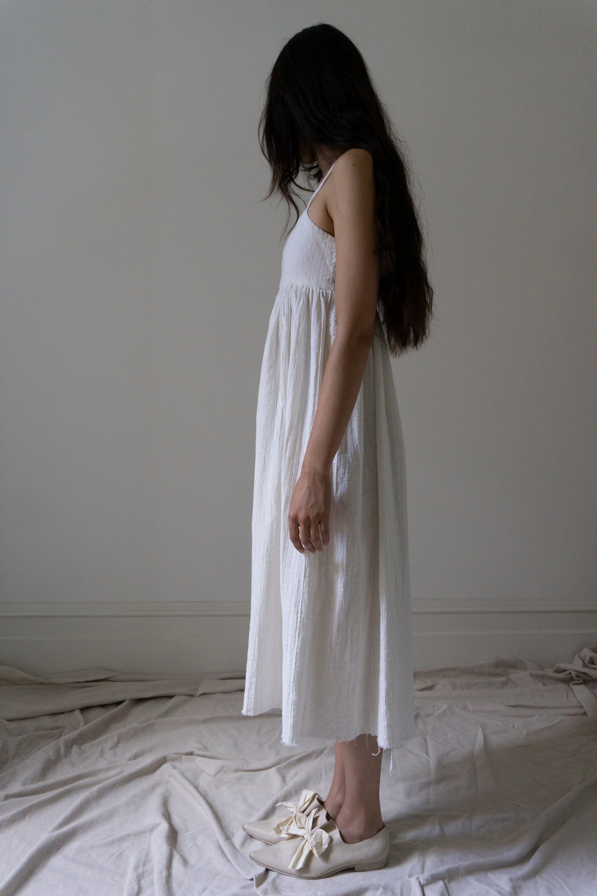 Esme Linen Dress - White