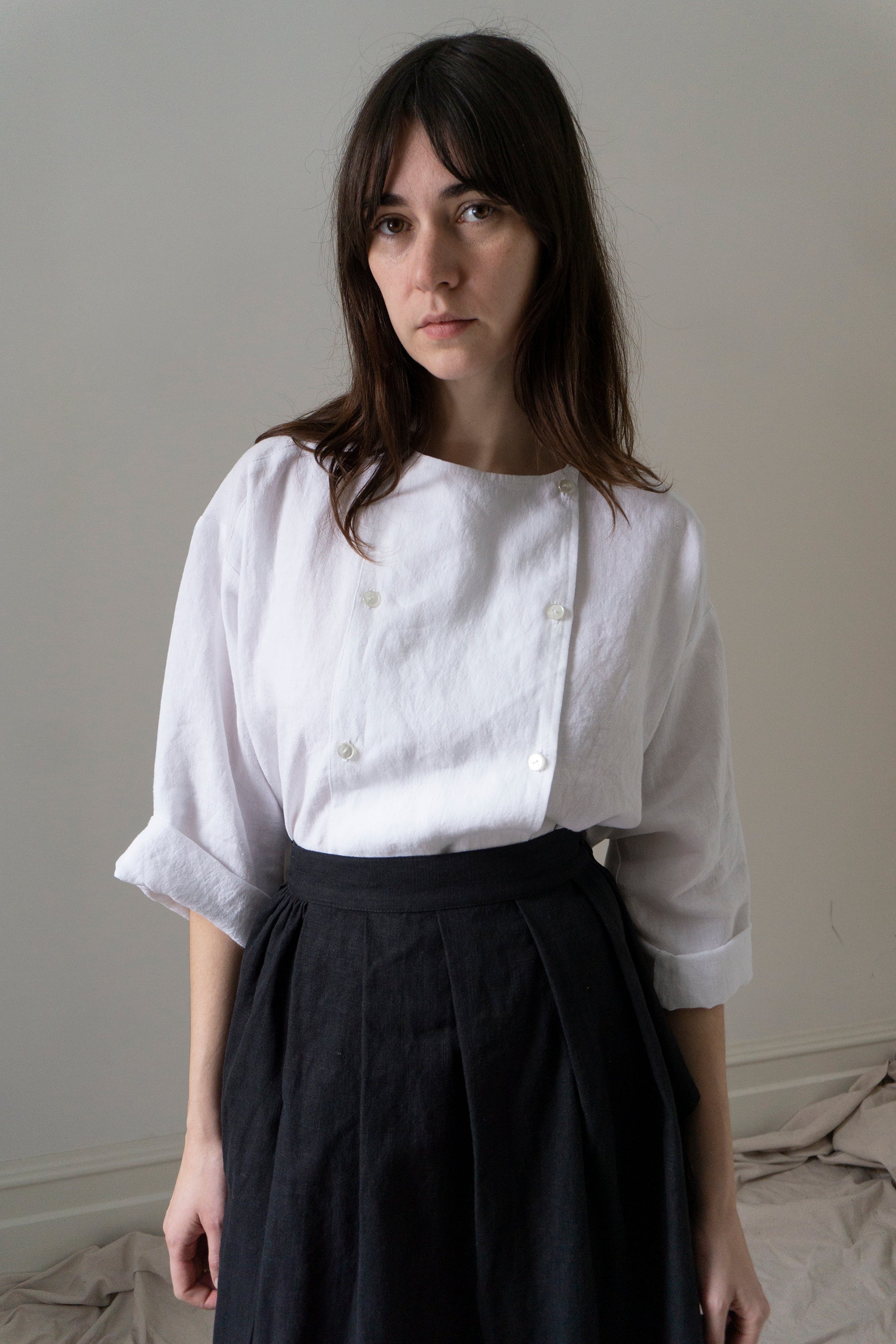 Emil Linen Shirt- White