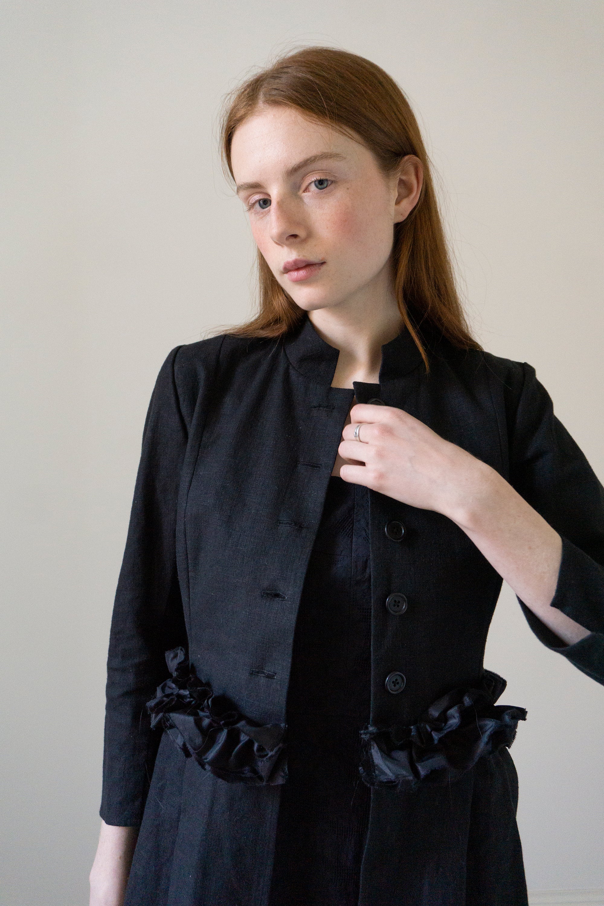 Ginevra linen jacket - Black