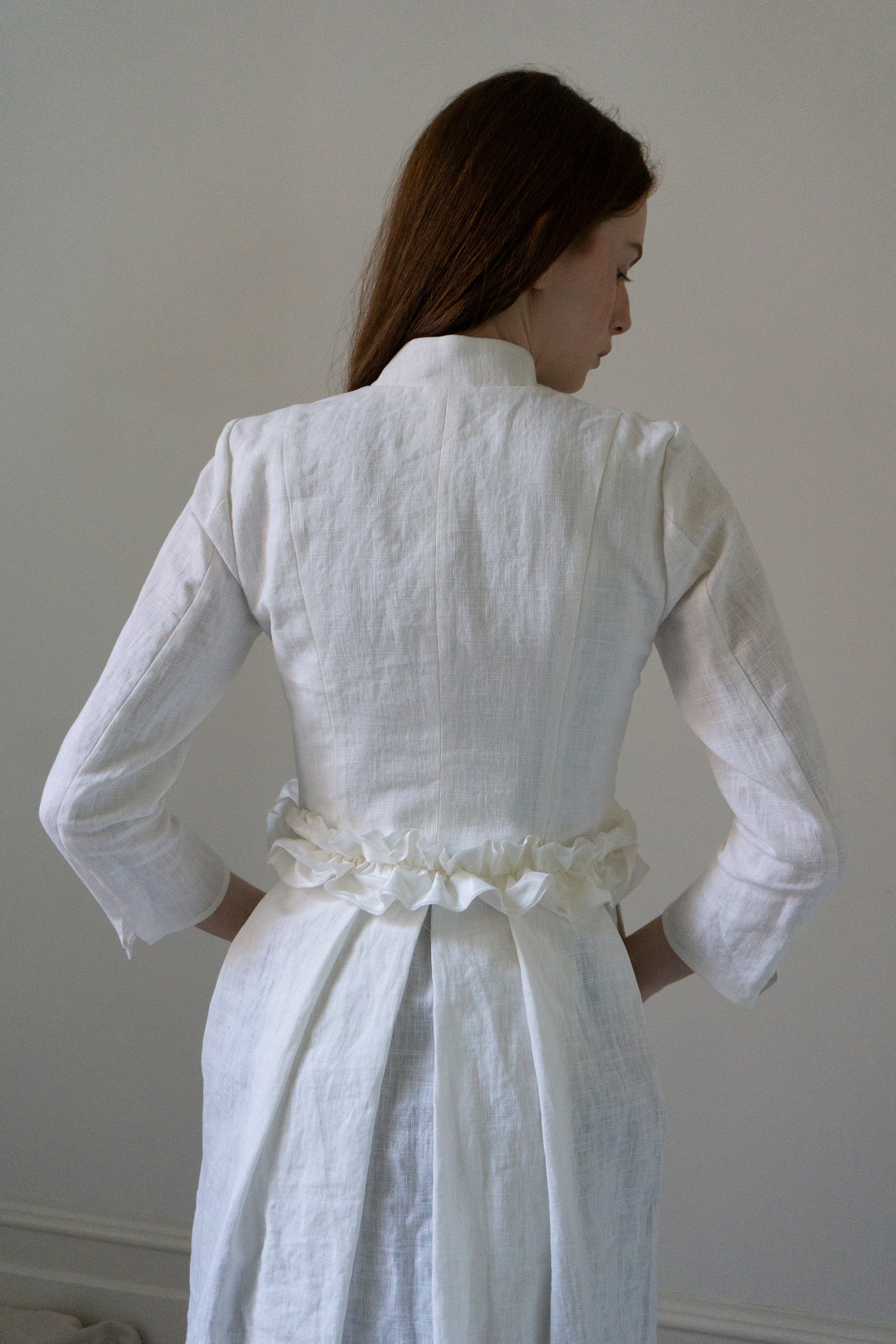 Ginevra linen jacket - White (SIZE S)