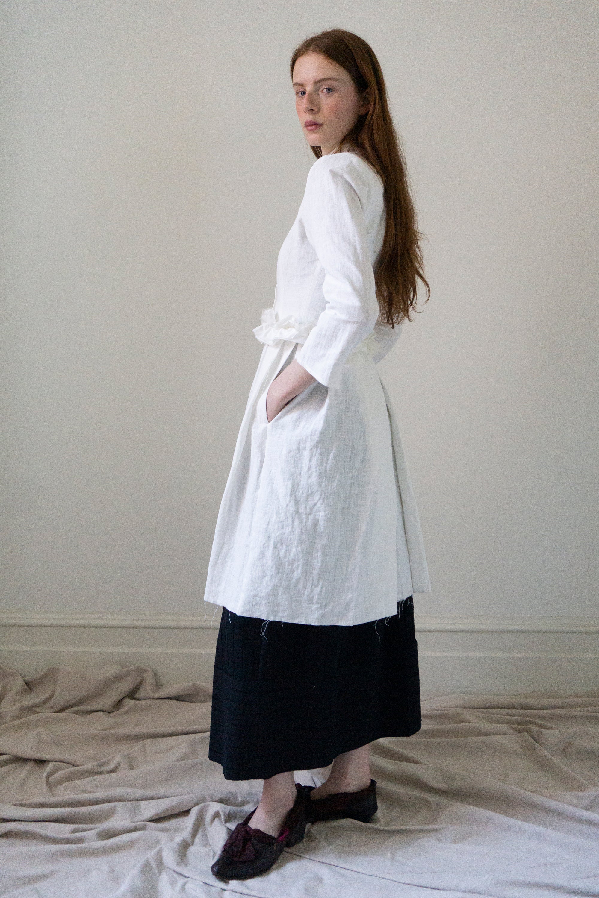 Ginevra linen jacket - White (SIZE S)