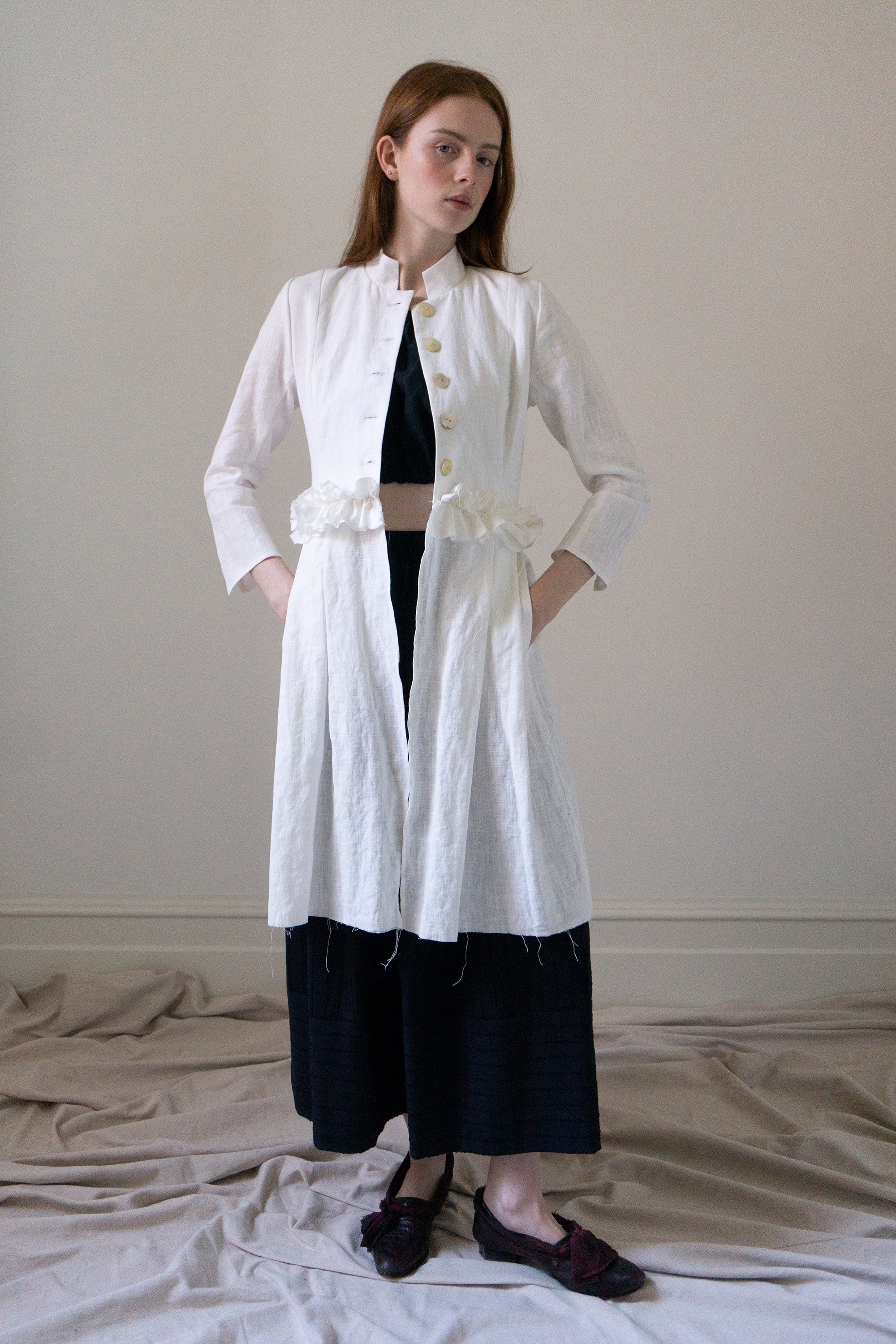 Ginevra linen jacket - White (SIZE S)