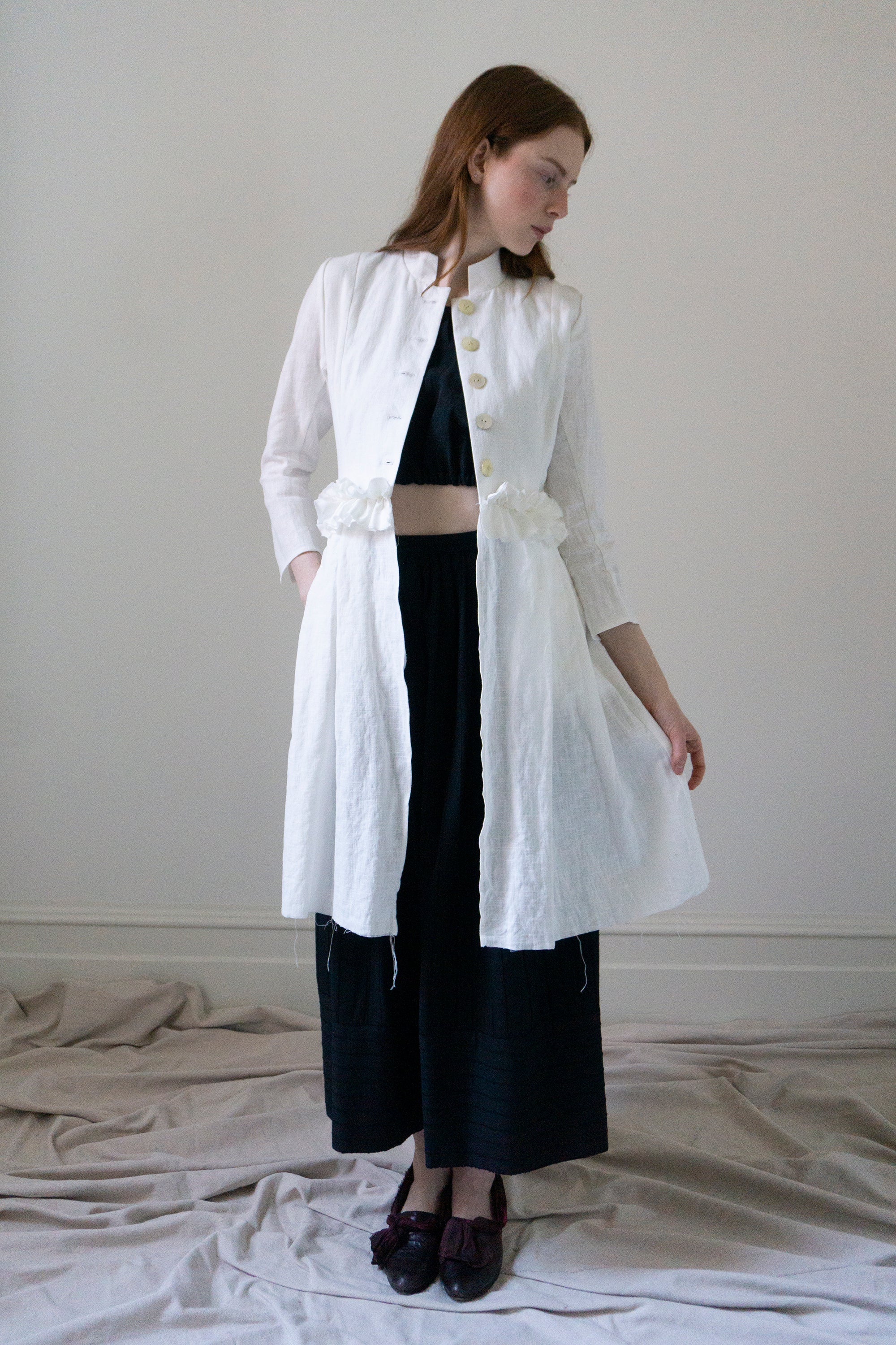 Ginevra linen jacket - White (SIZE S)