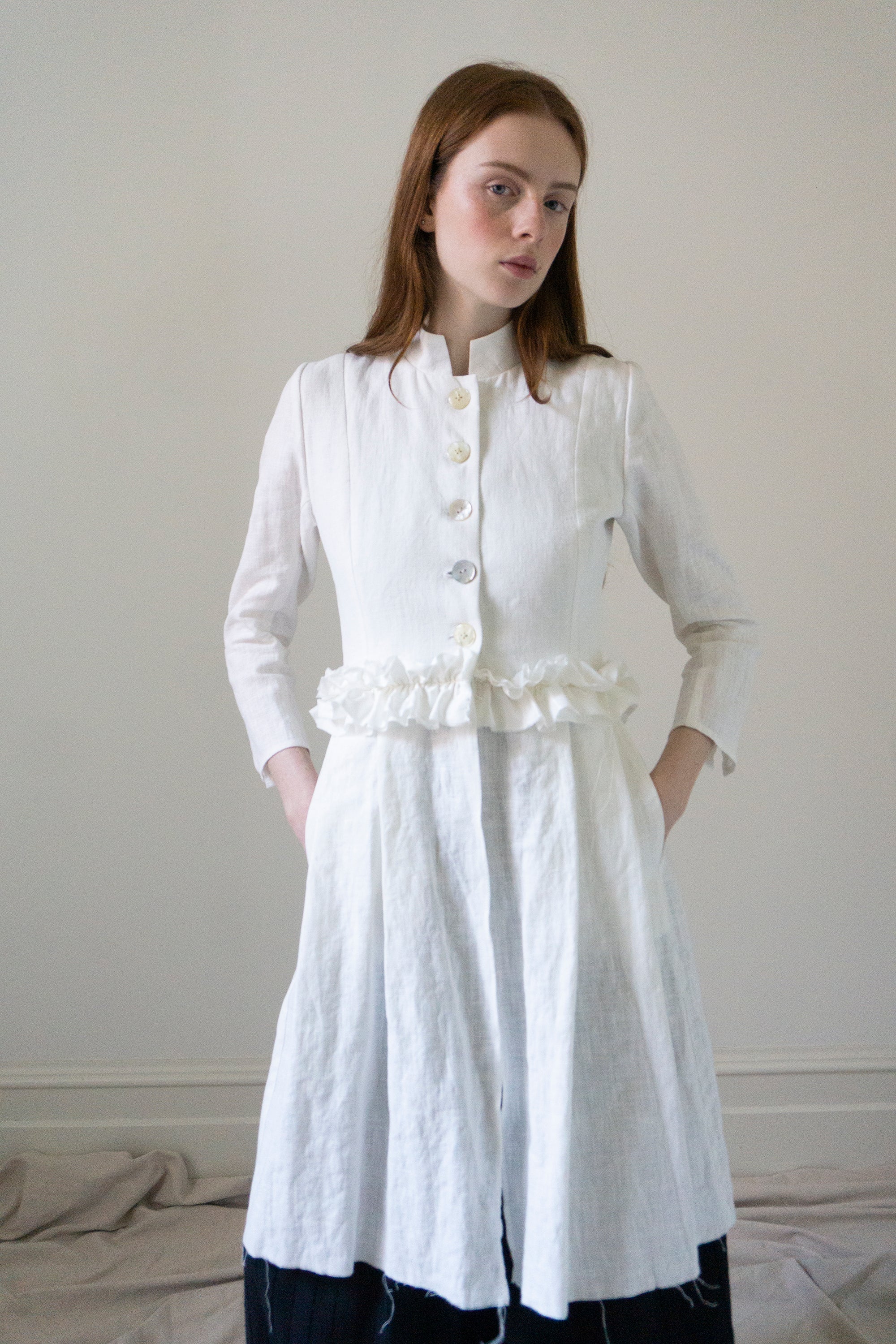 Ginevra linen jacket - White (SIZE S)