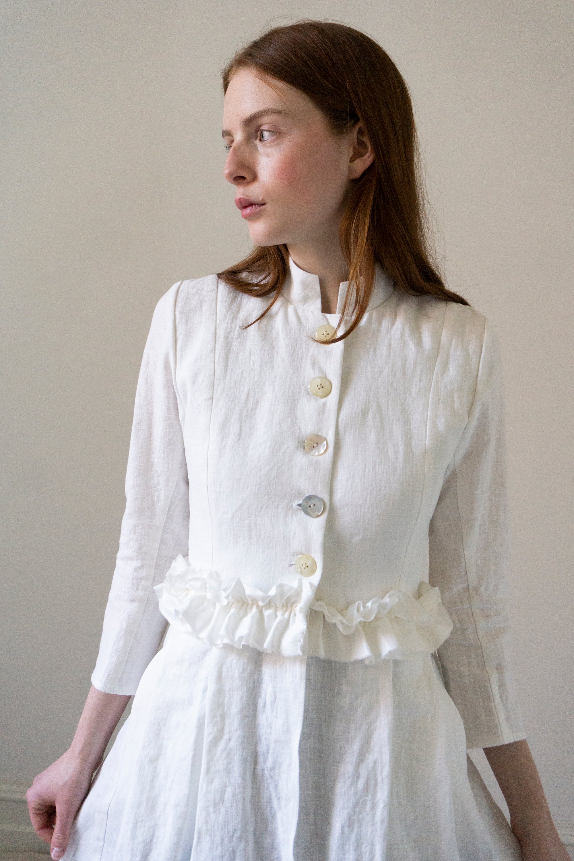Ginevra linen jacket - White (SIZE S)