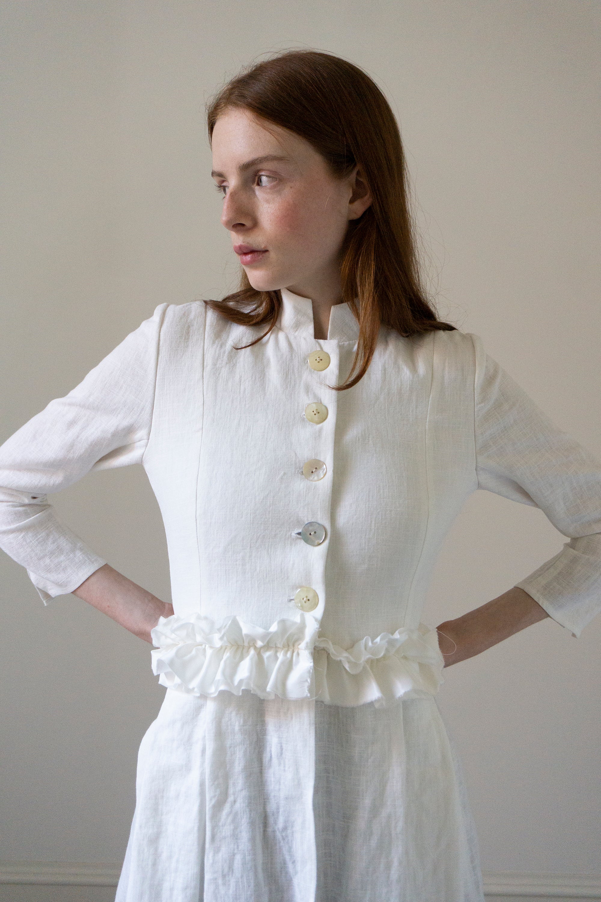 Ginevra linen jacket - White (SIZE S)