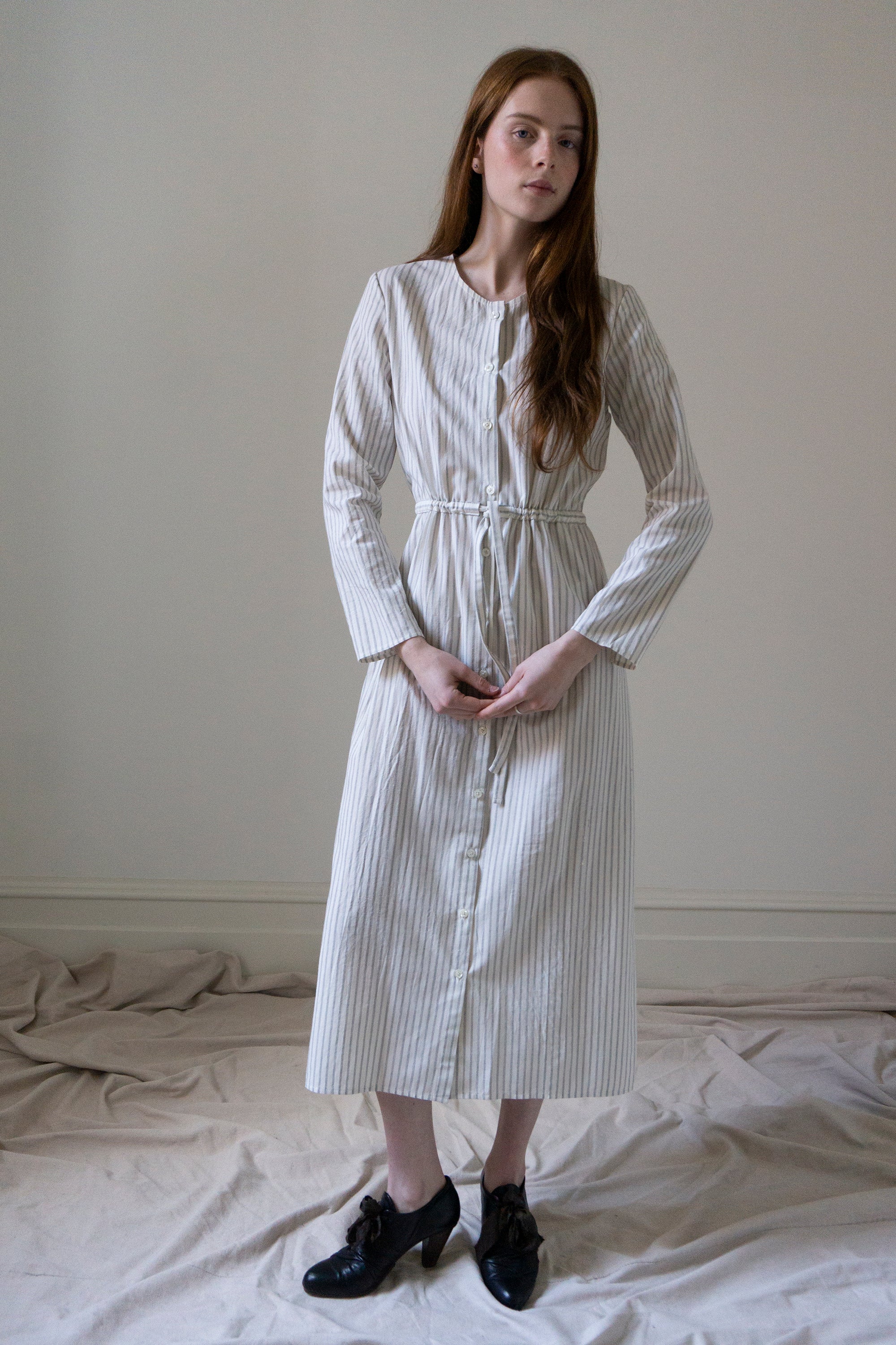 Inez Dress - Striped Cotton