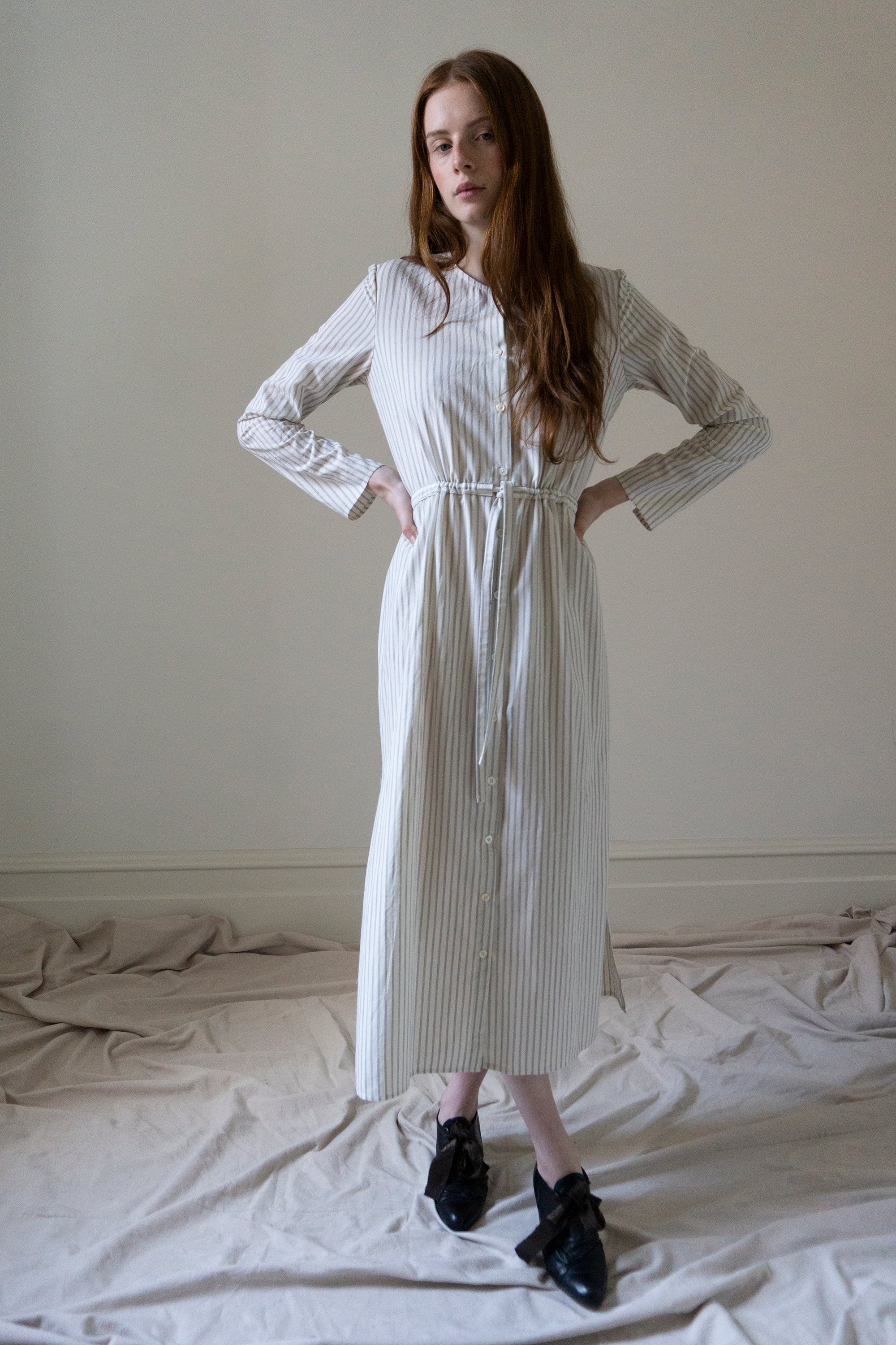 Inez Dress - Striped Cotton