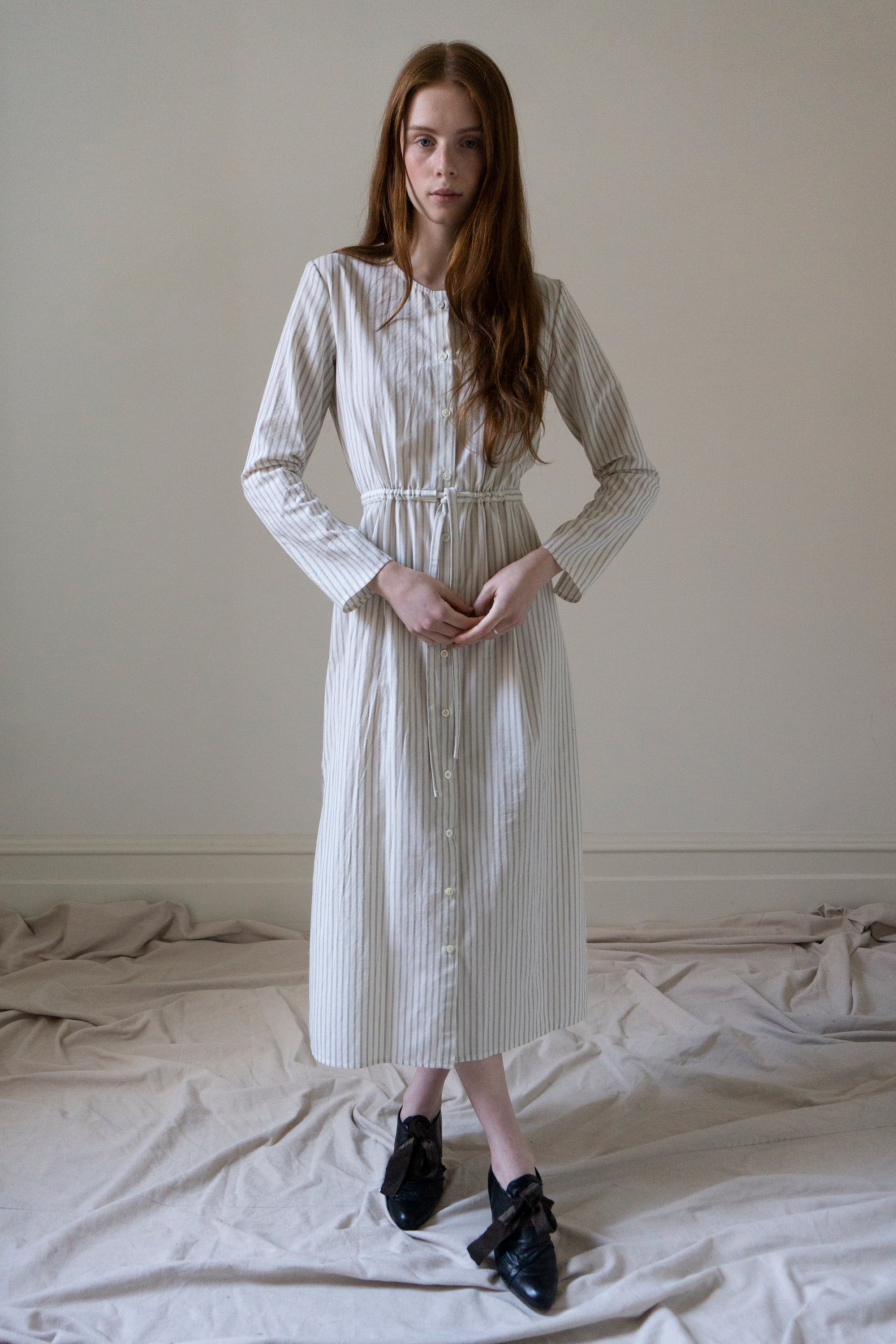Inez Dress - Striped Cotton