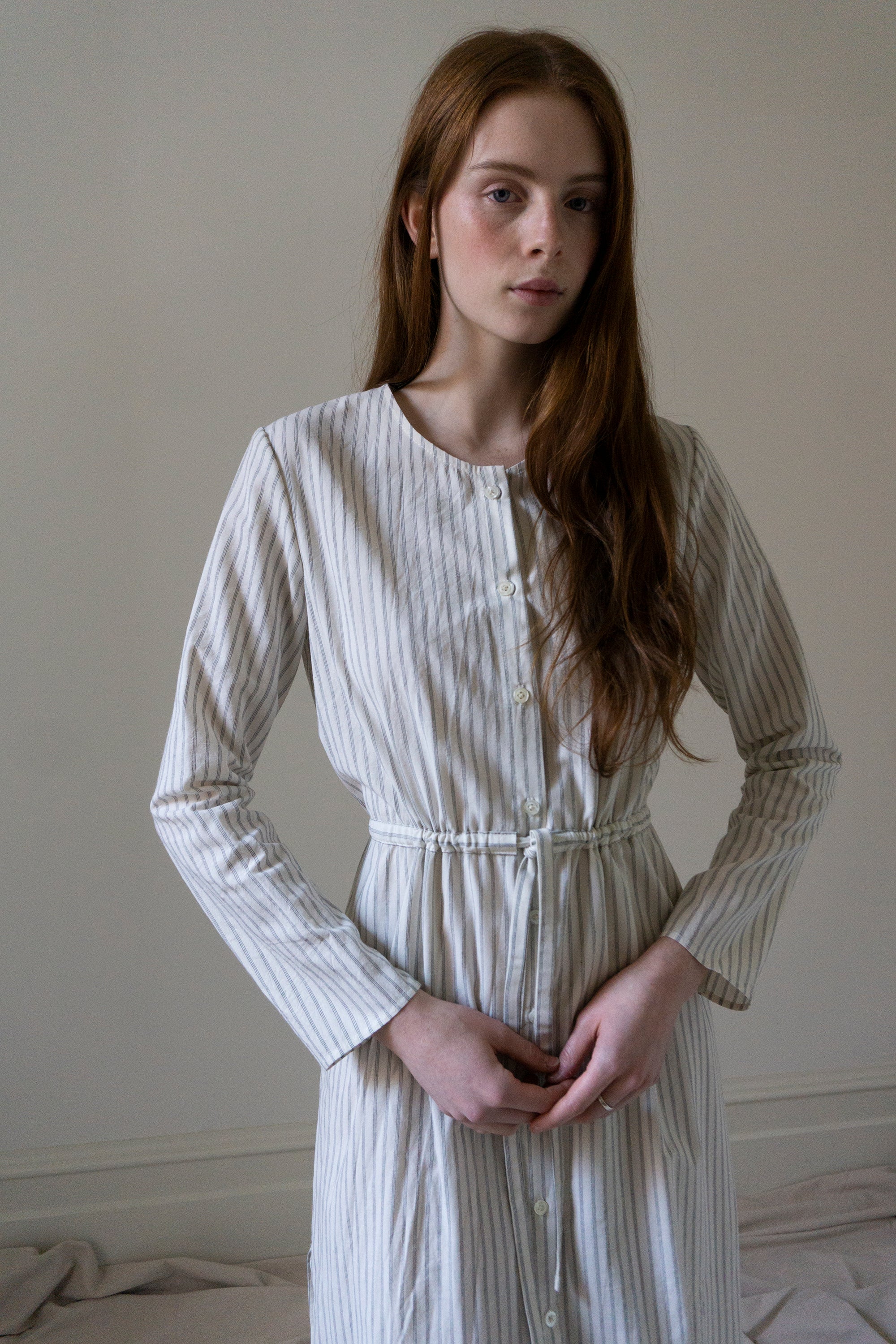 Inez Dress - Striped Cotton