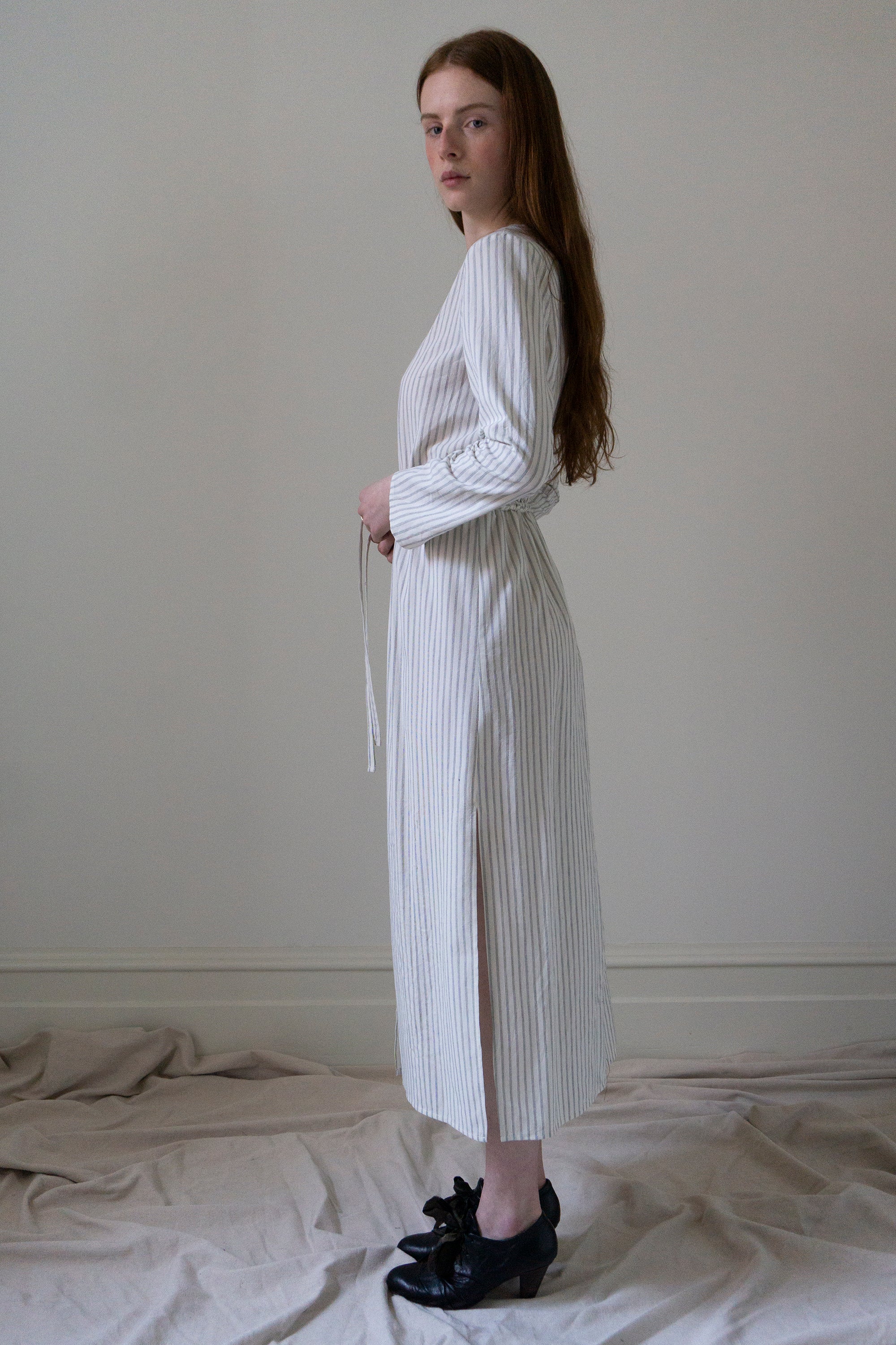 Inez Dress - Striped Cotton