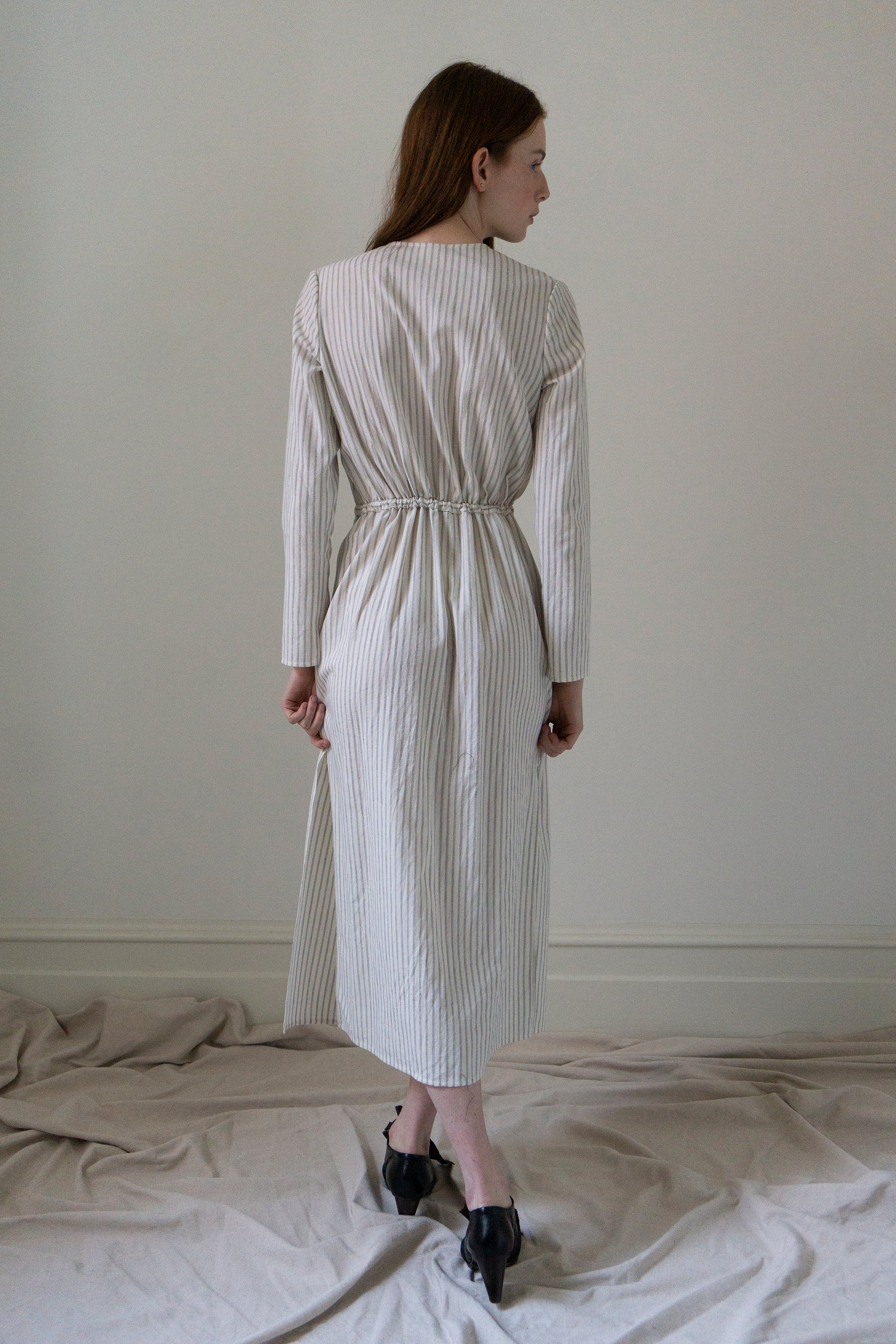 Inez Dress - Striped Cotton