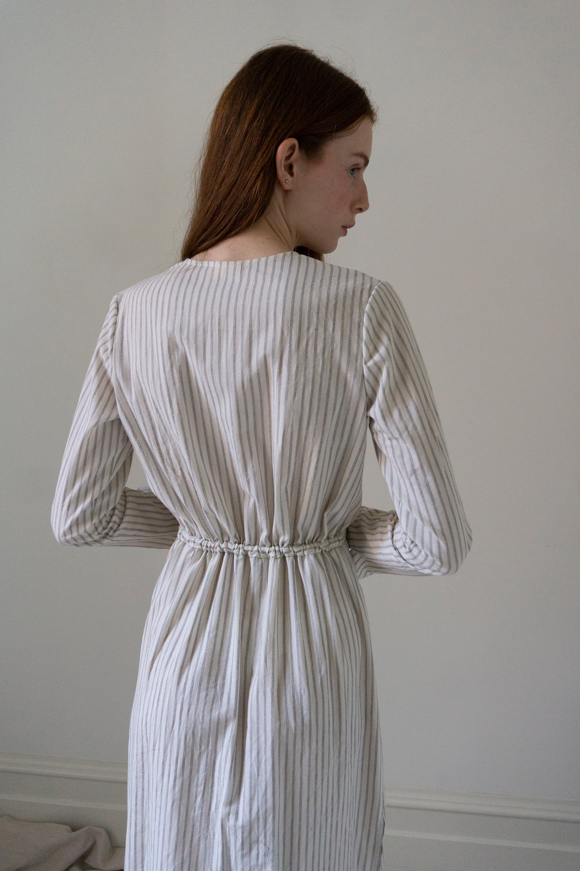 Inez Dress - Striped Cotton