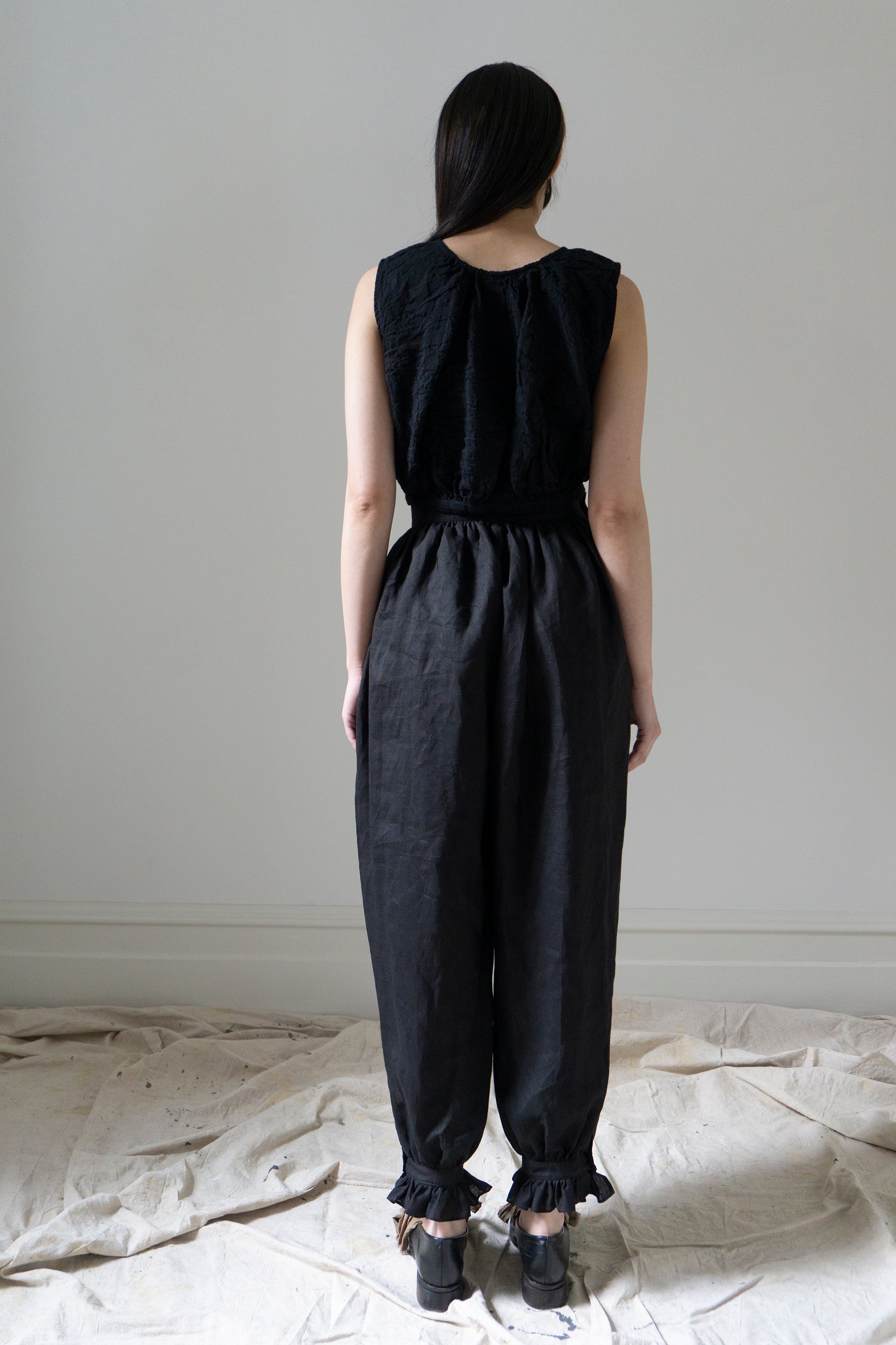 Isabelle Linen Bloomers - Black