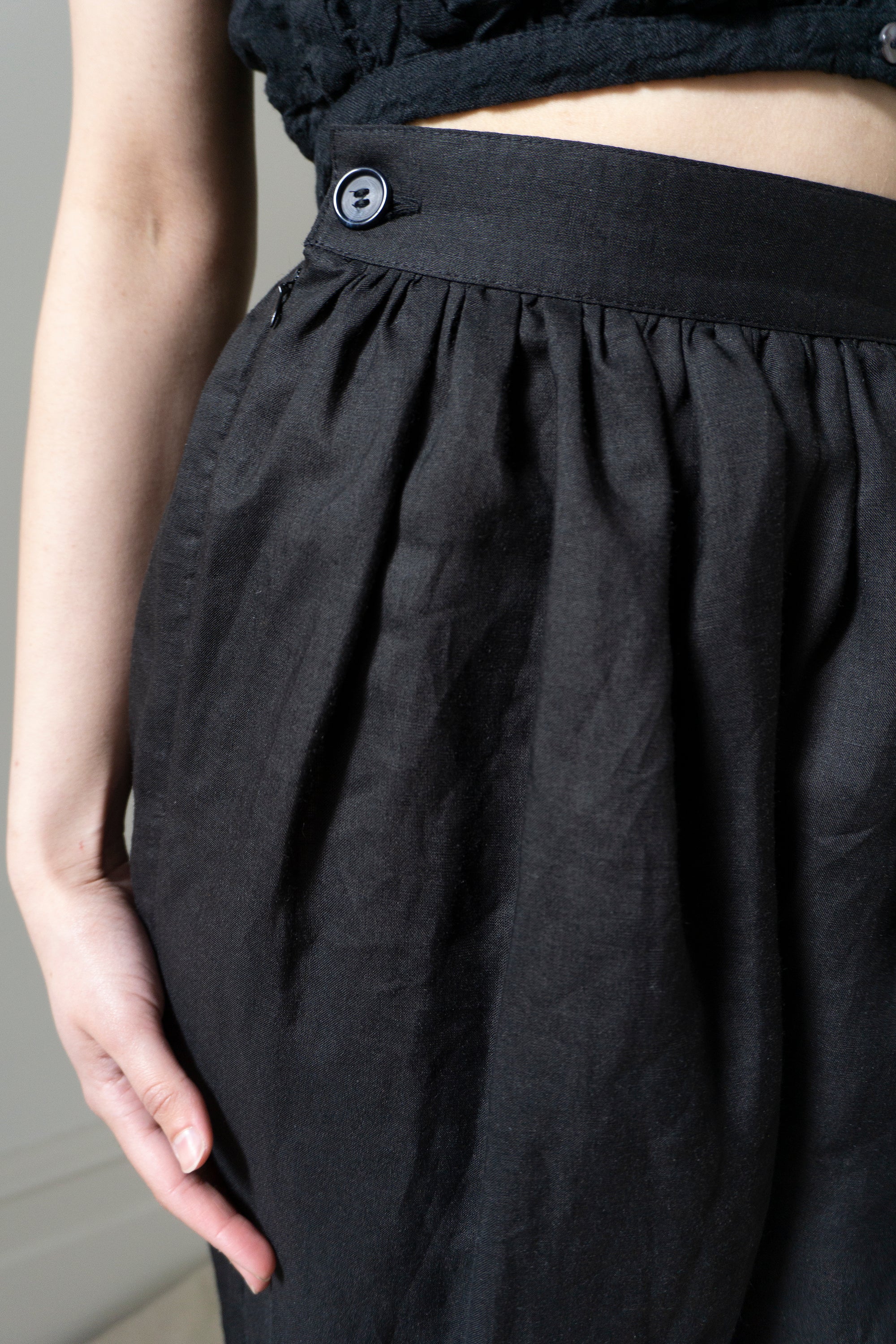 Isabelle Linen Bloomers - Black