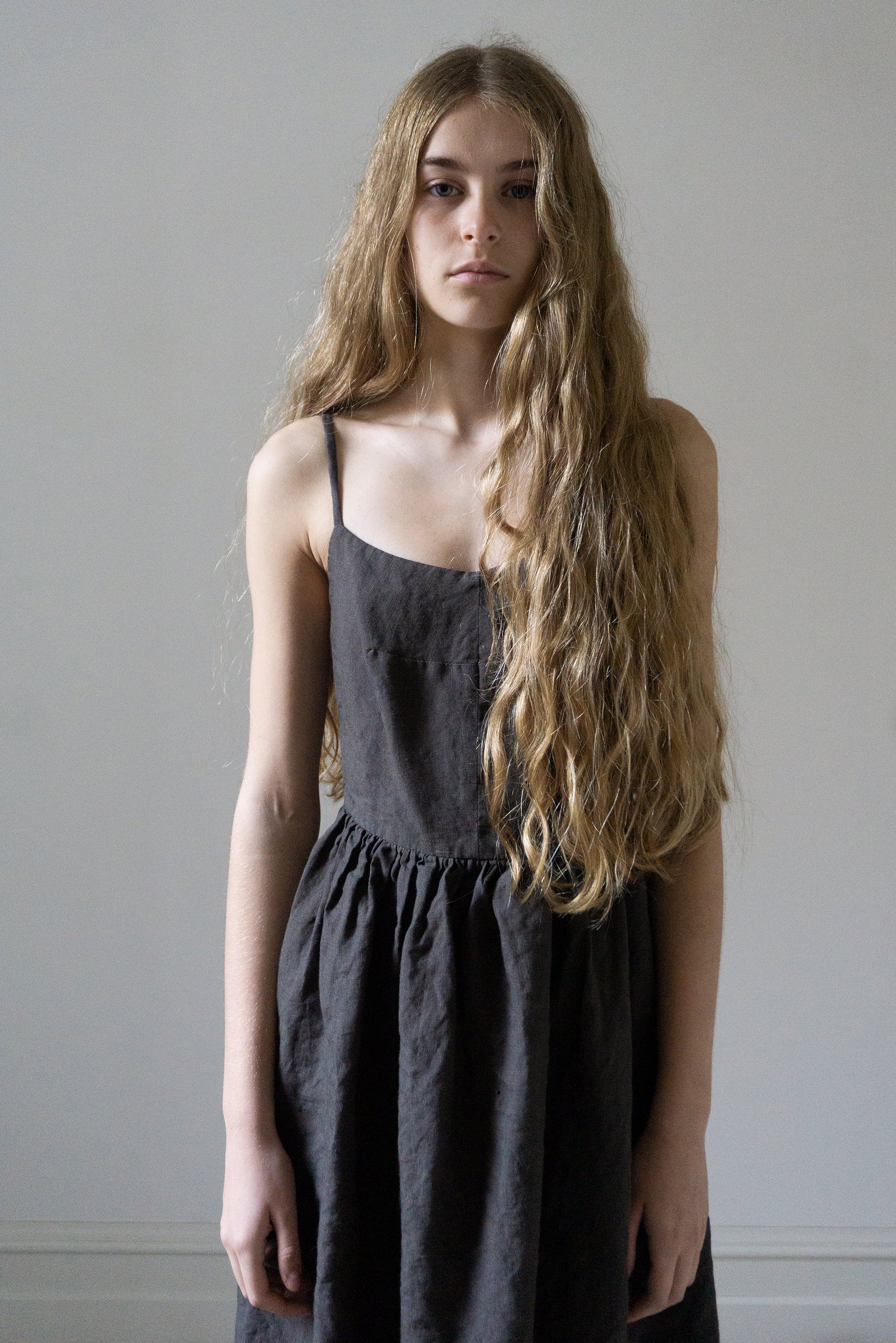 Mathilde Linen Dress - Brown