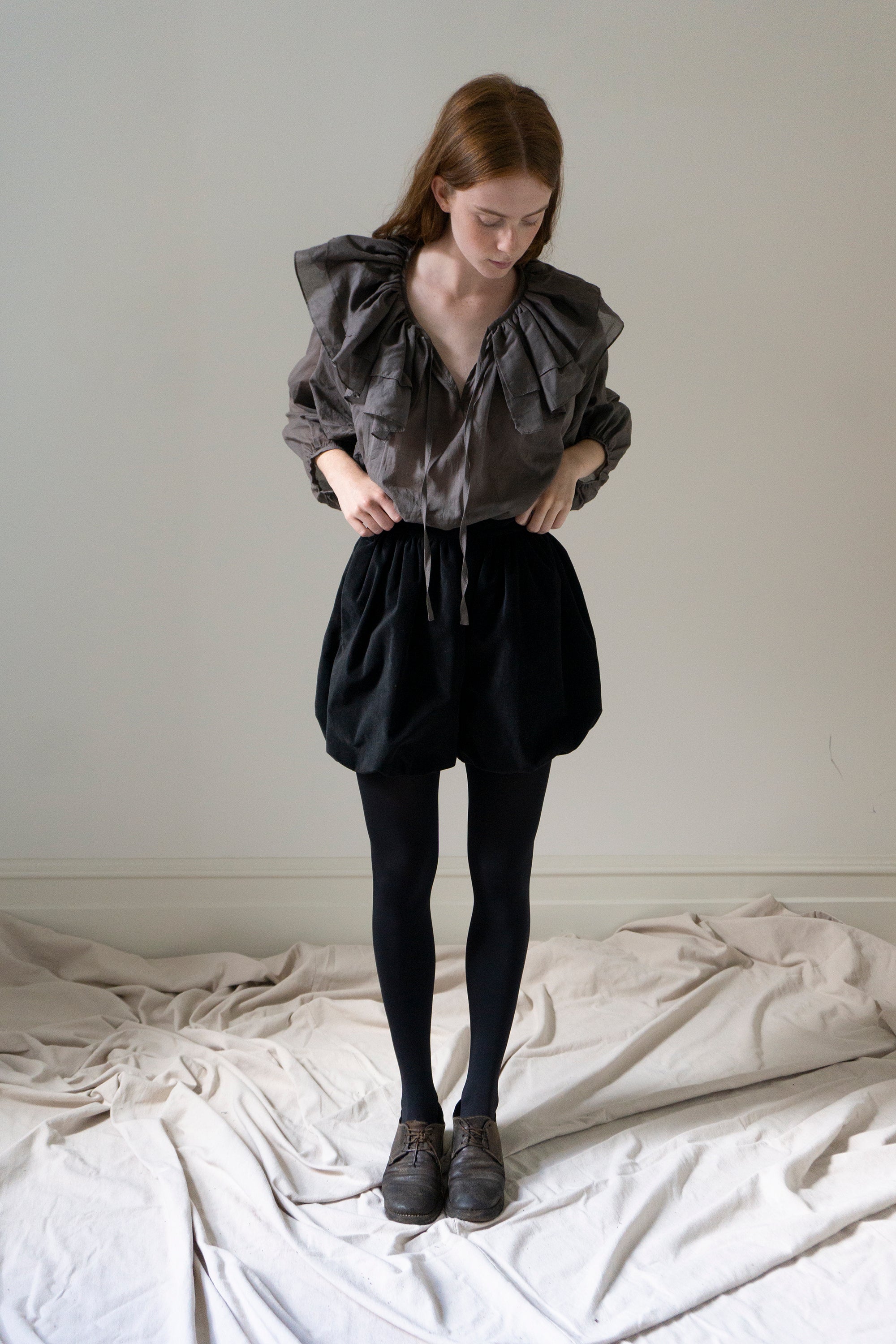 Alix Velvet Shorts - Black