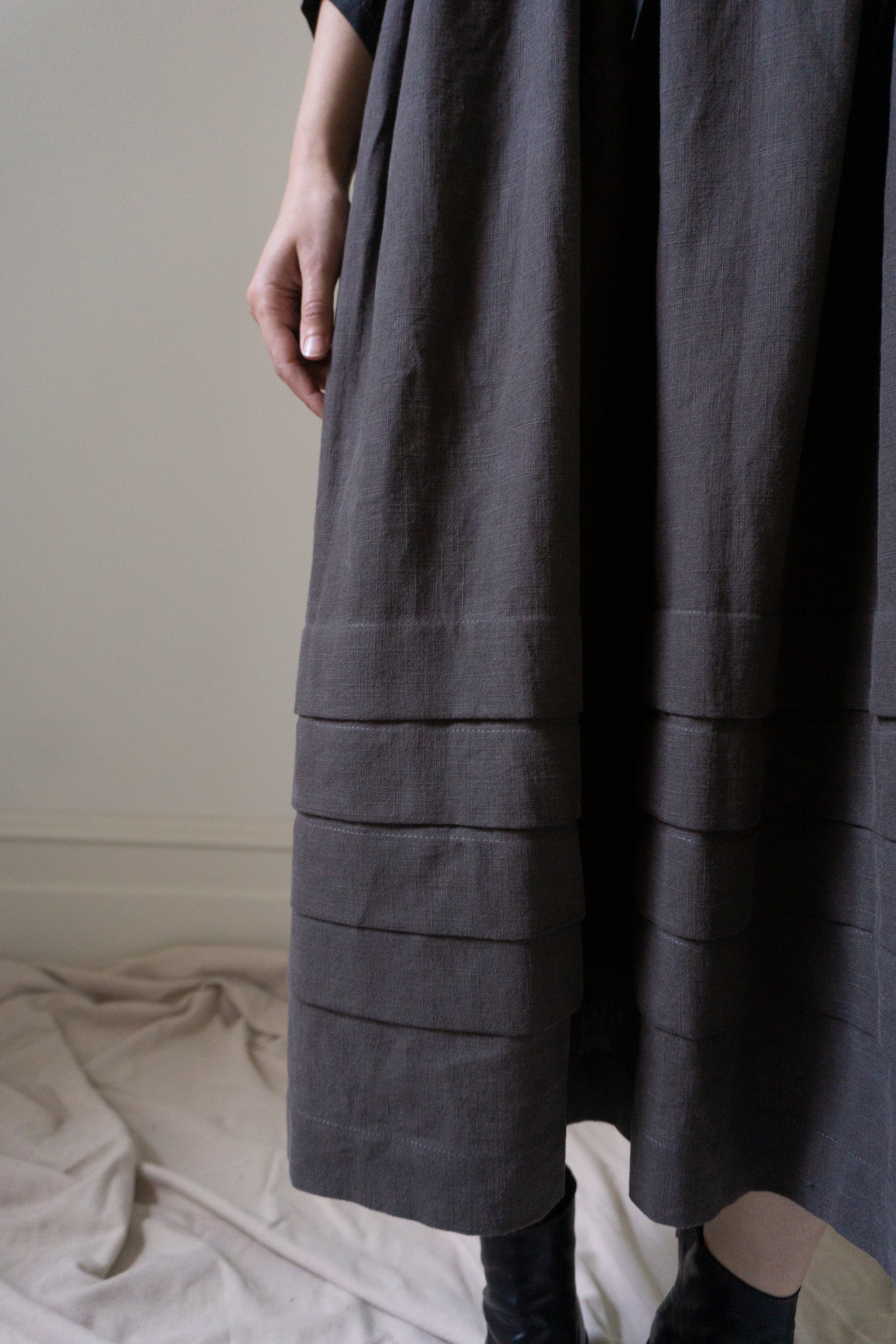 Juliet Linen Dress - Brown