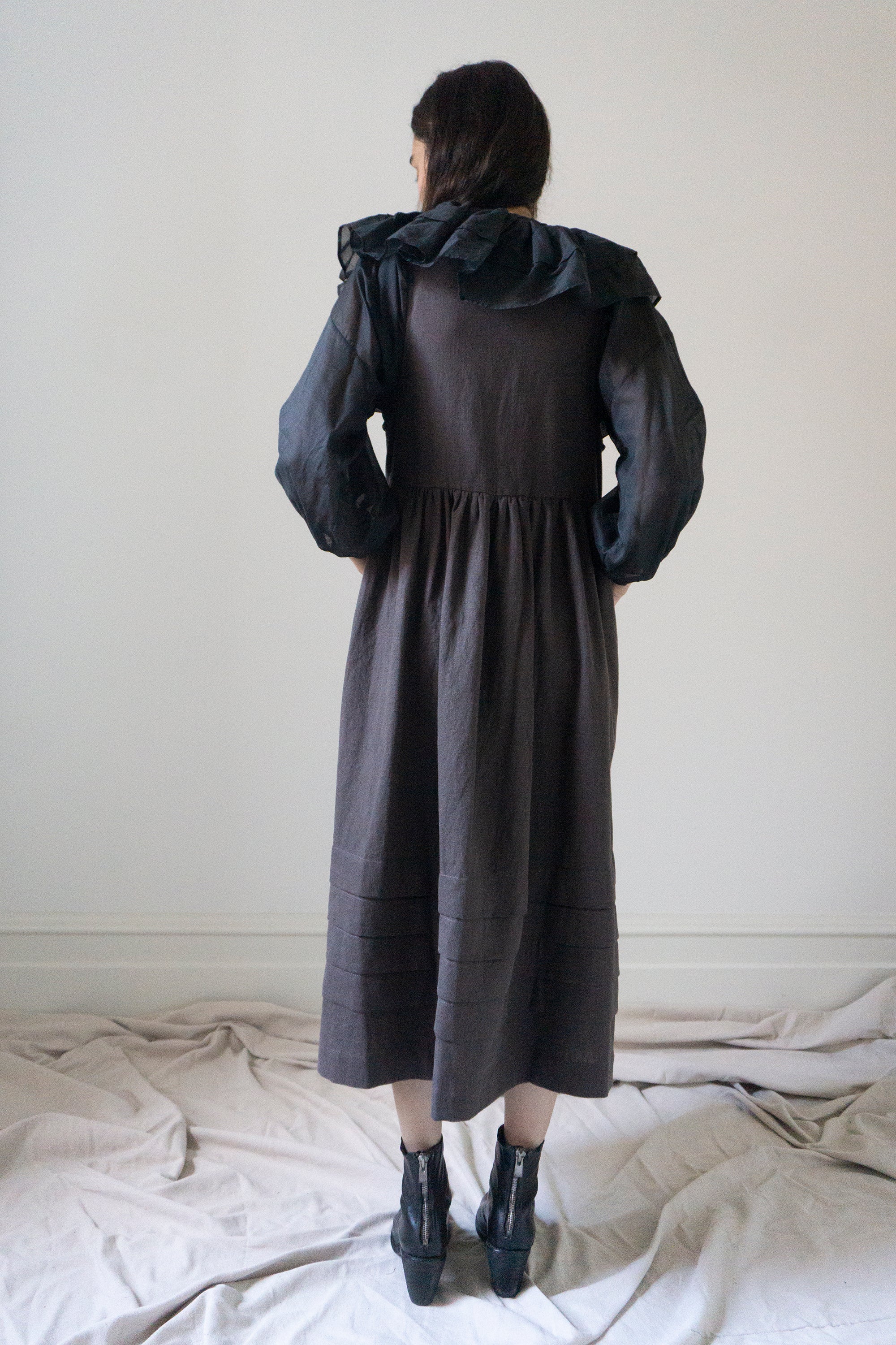 Juliet Linen Dress - Brown