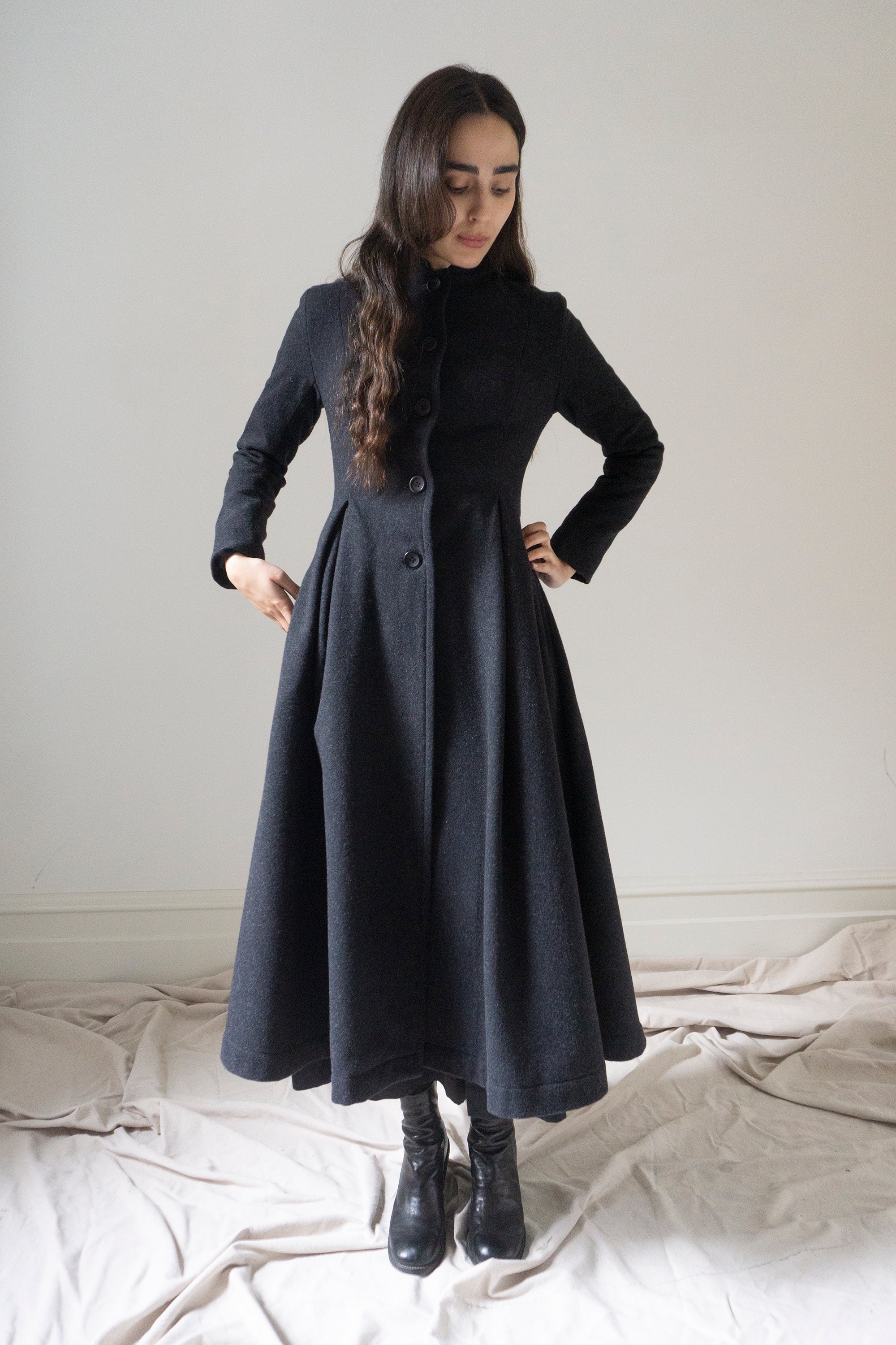 Linnea Wool Coat - Graphite