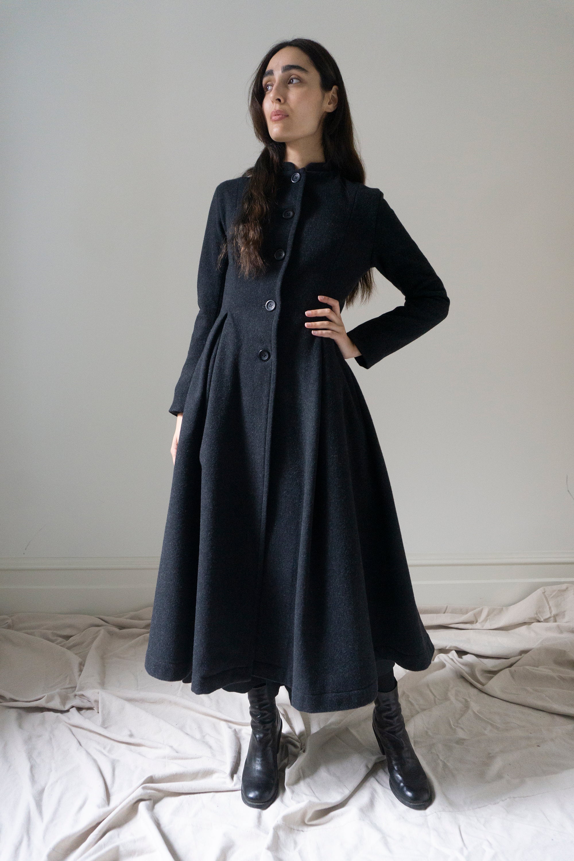 Linnea Wool Coat - Graphite