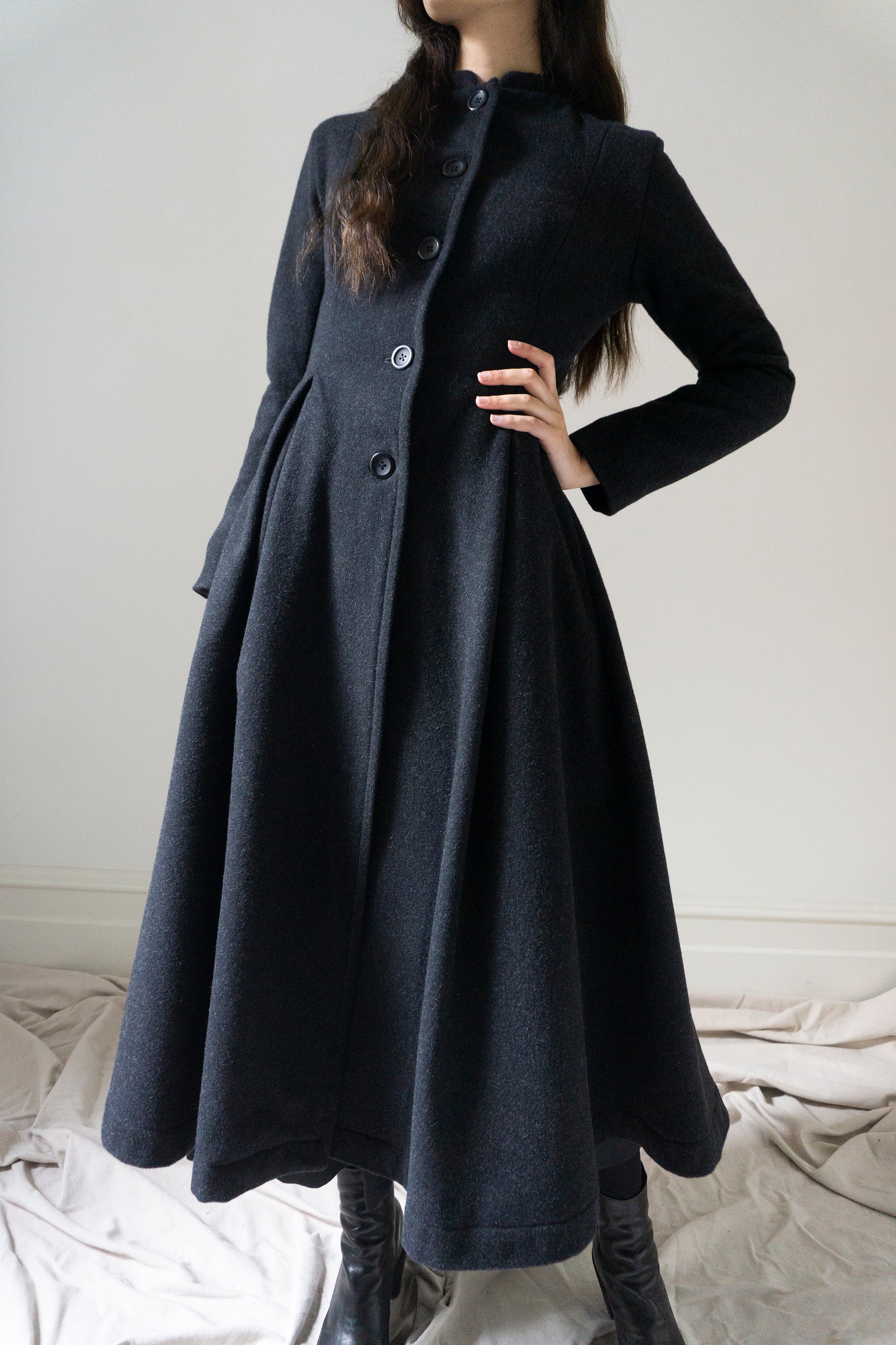 Linnea Wool Coat - Graphite