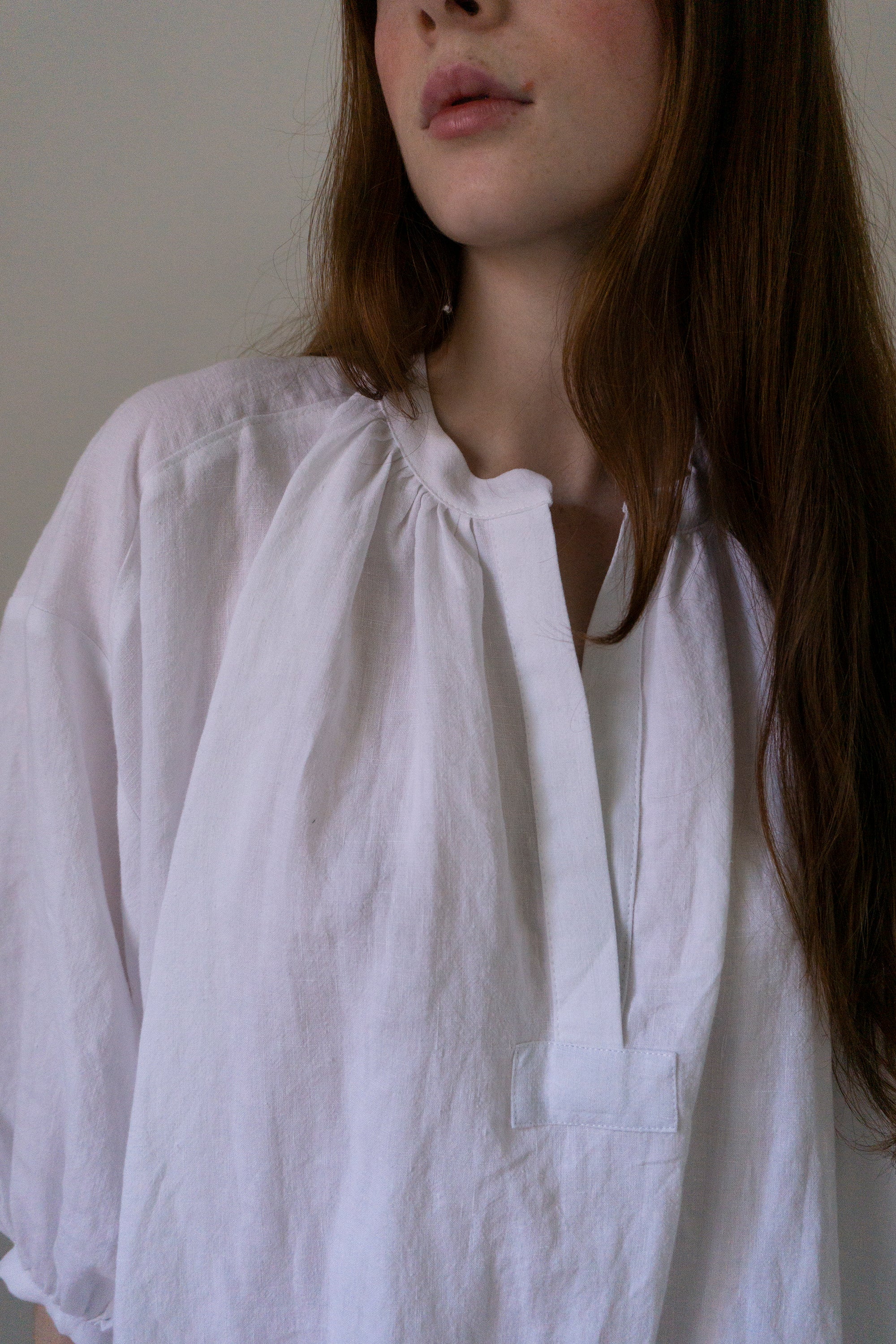 Severine Linen Dress - White (SIZE S-M)